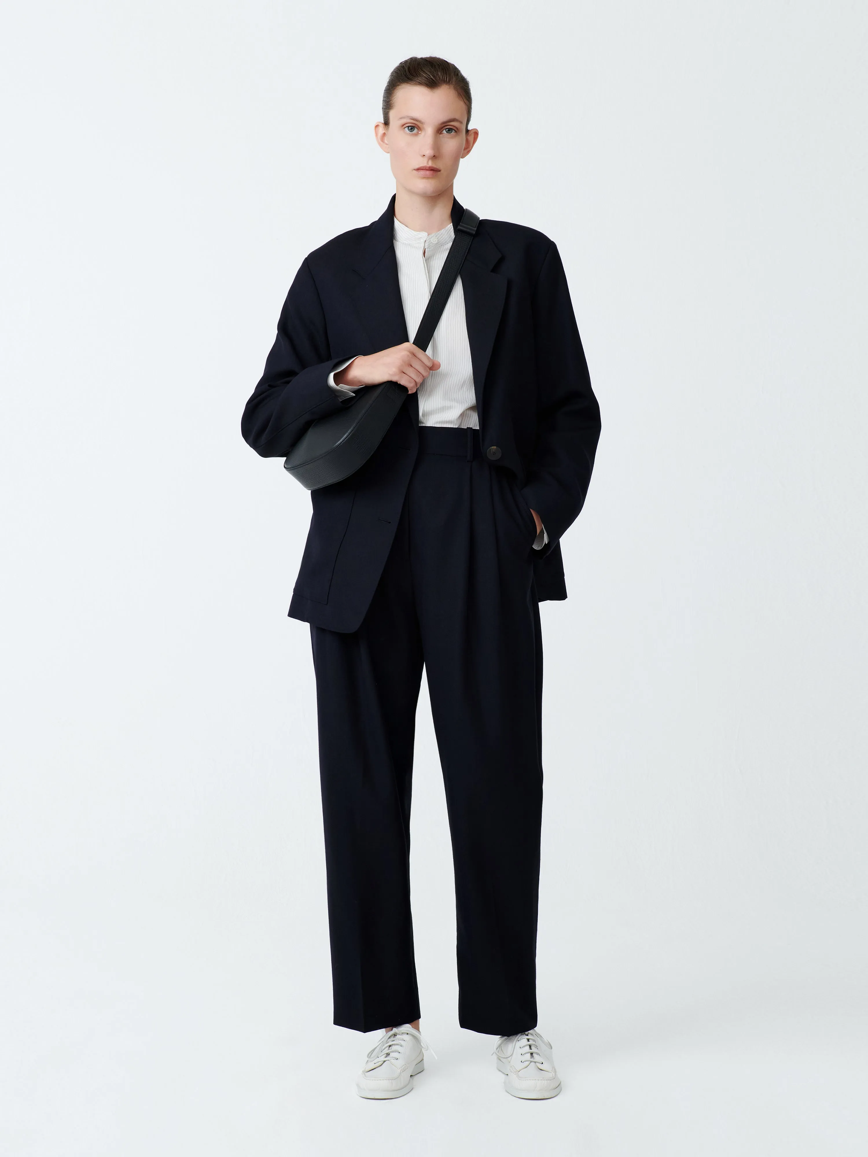 Women's Conde Tropical Wool Jacket in Darkest Navy sold by Studio Nicholson product image thumbnail 3