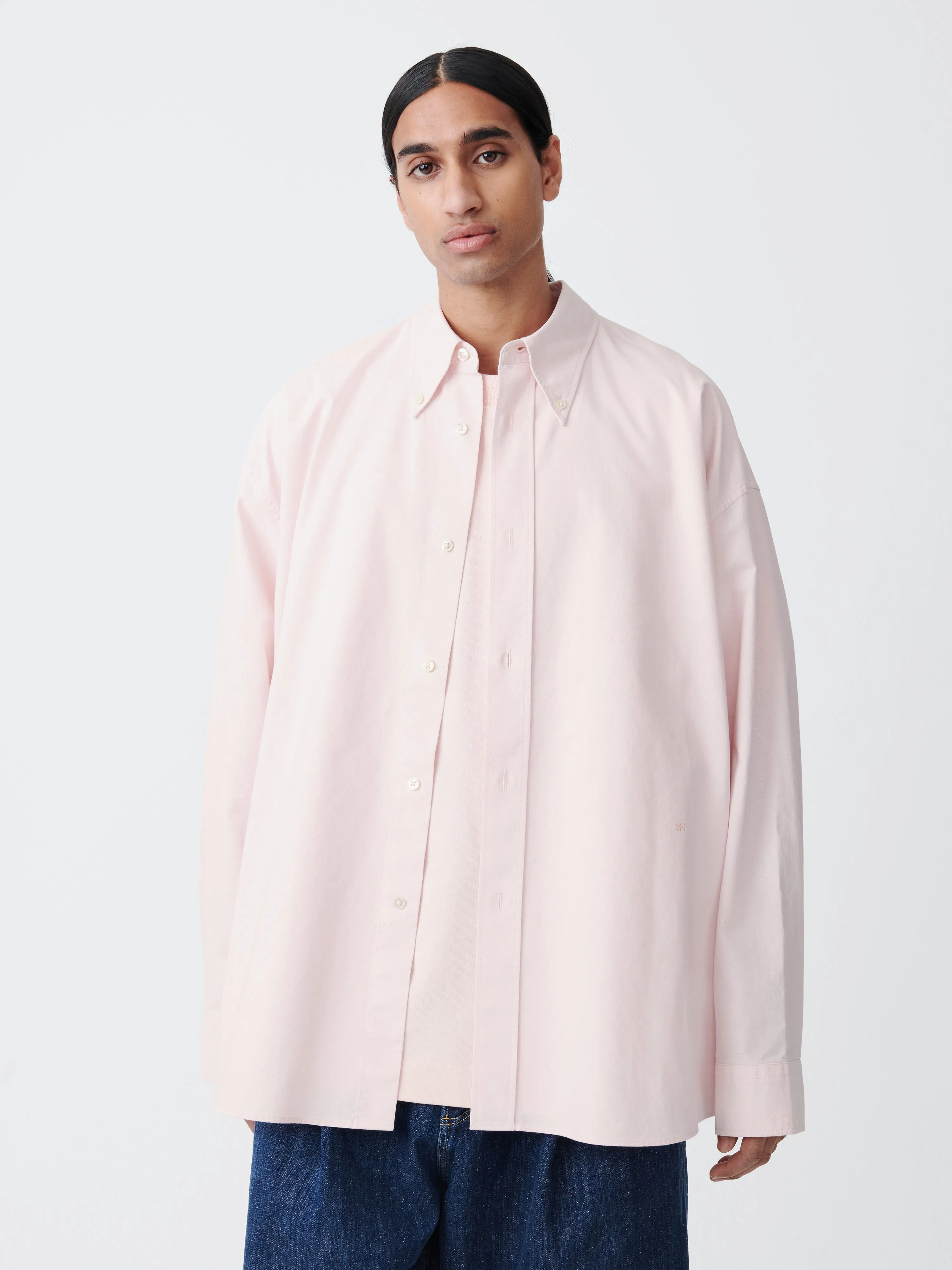Ruskin Shirt in Miami Pink sold by Studio Nicholson