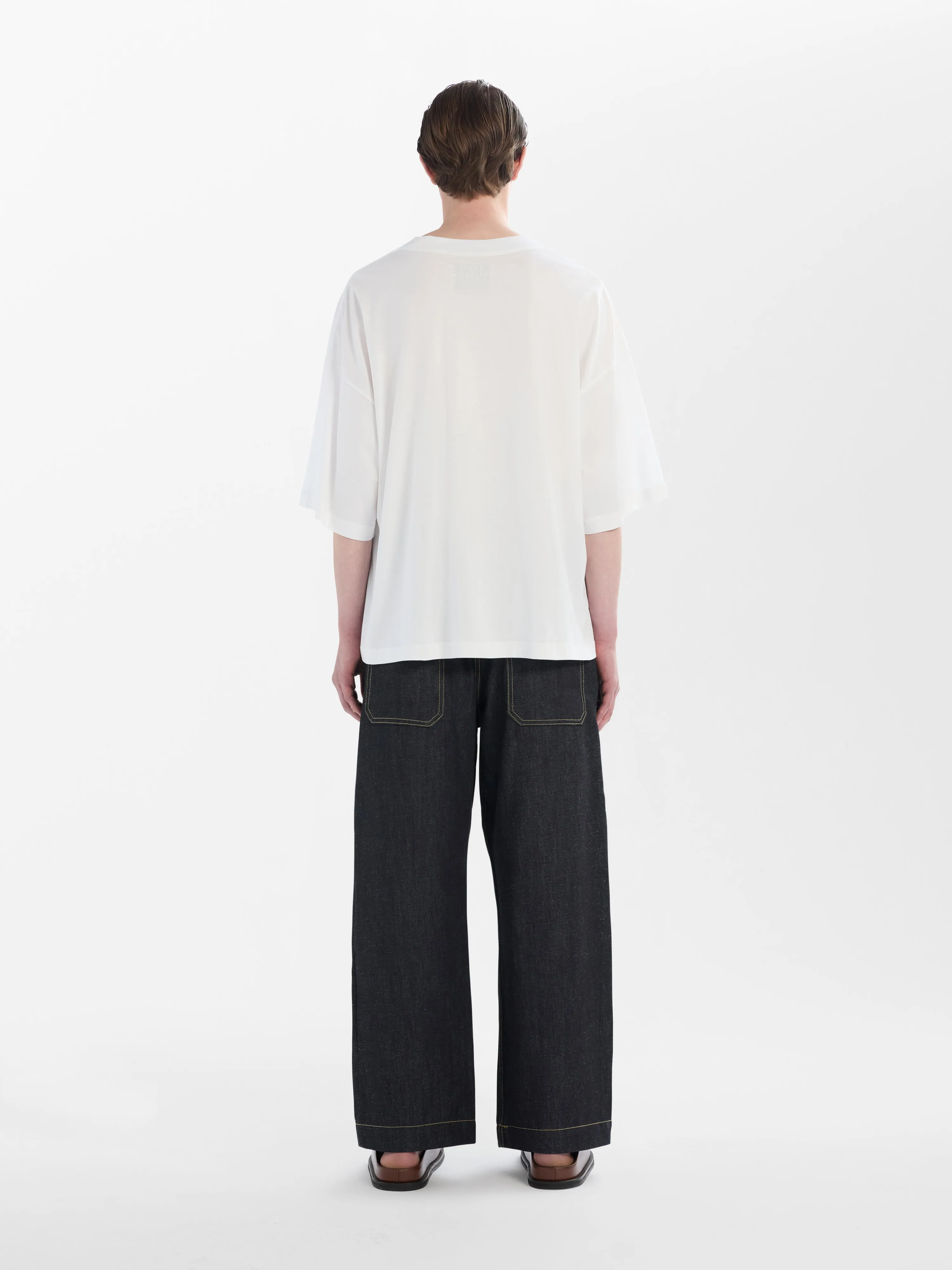 Piu T-Shirt in Optic White sold by Studio Nicholson product image thumbnail 3