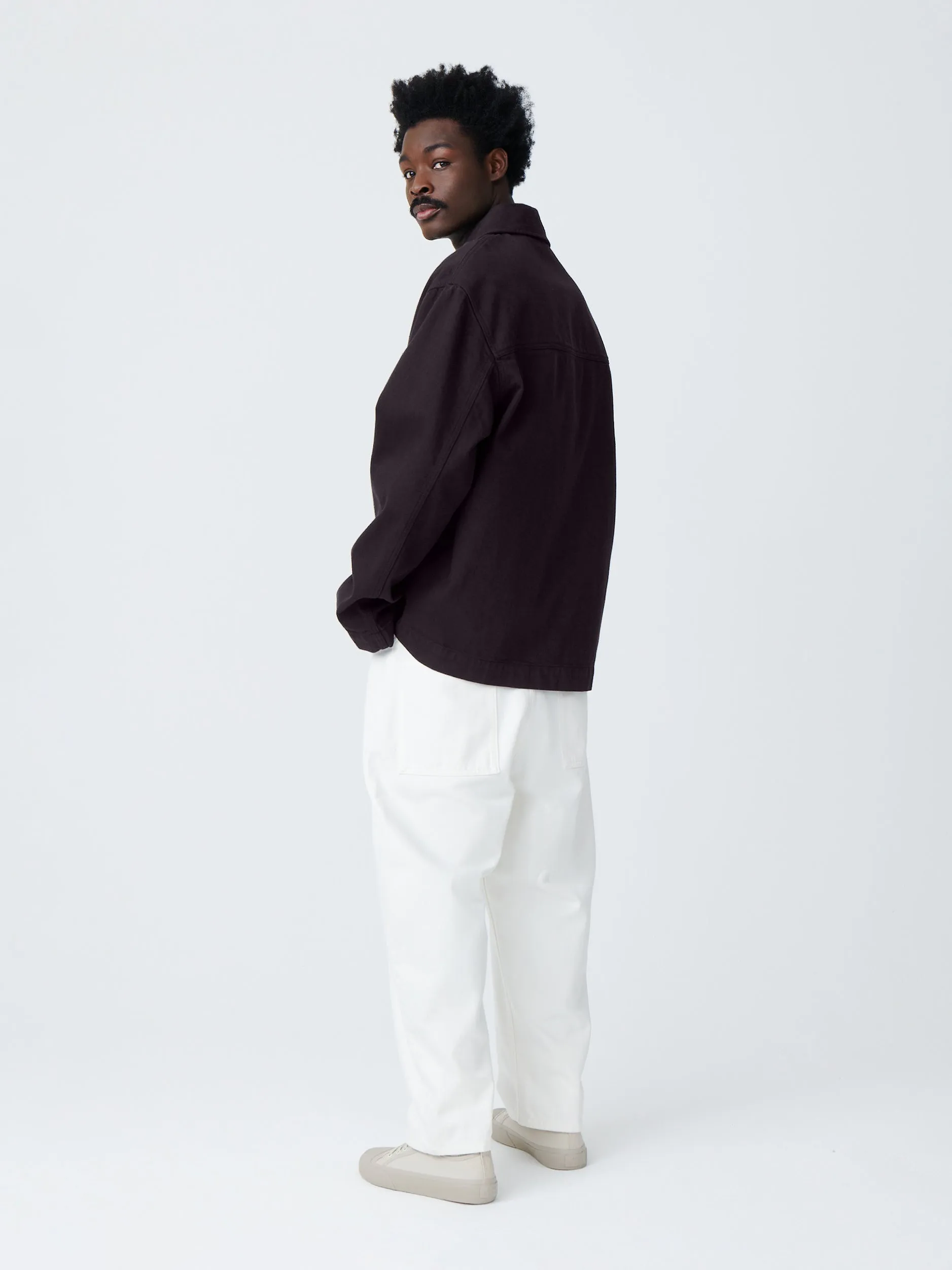 Ease Denim Jacket in Black Grape sold by Studio Nicholson product image thumbnail 5