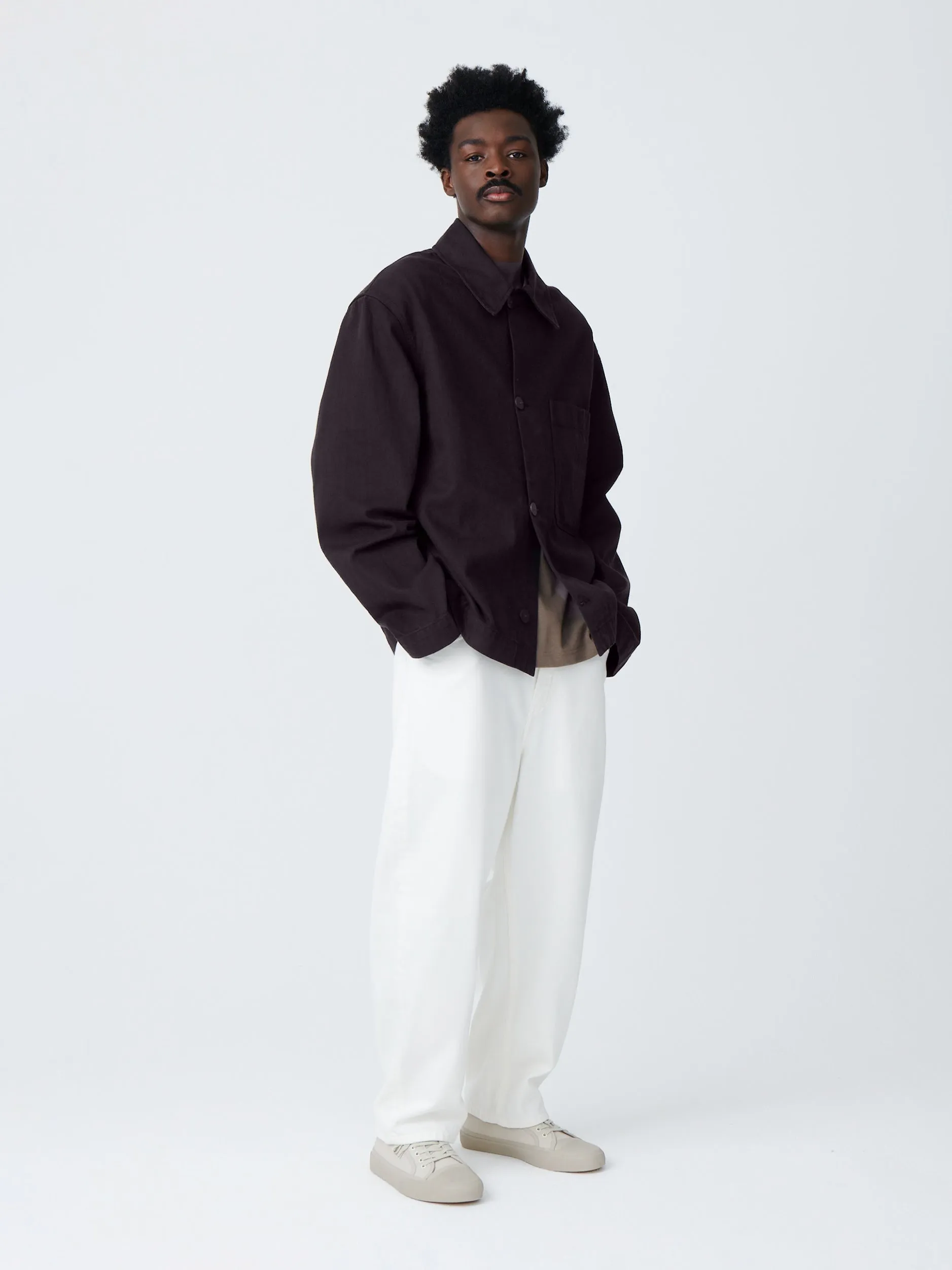 Ease Denim Jacket in Black Grape sold by Studio Nicholson product image thumbnail 4