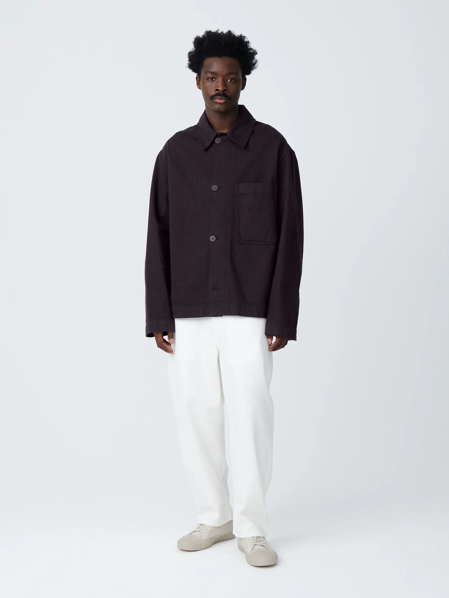 Ease Denim Jacket in Black Grape sold by Studio Nicholson product image thumbnail 3