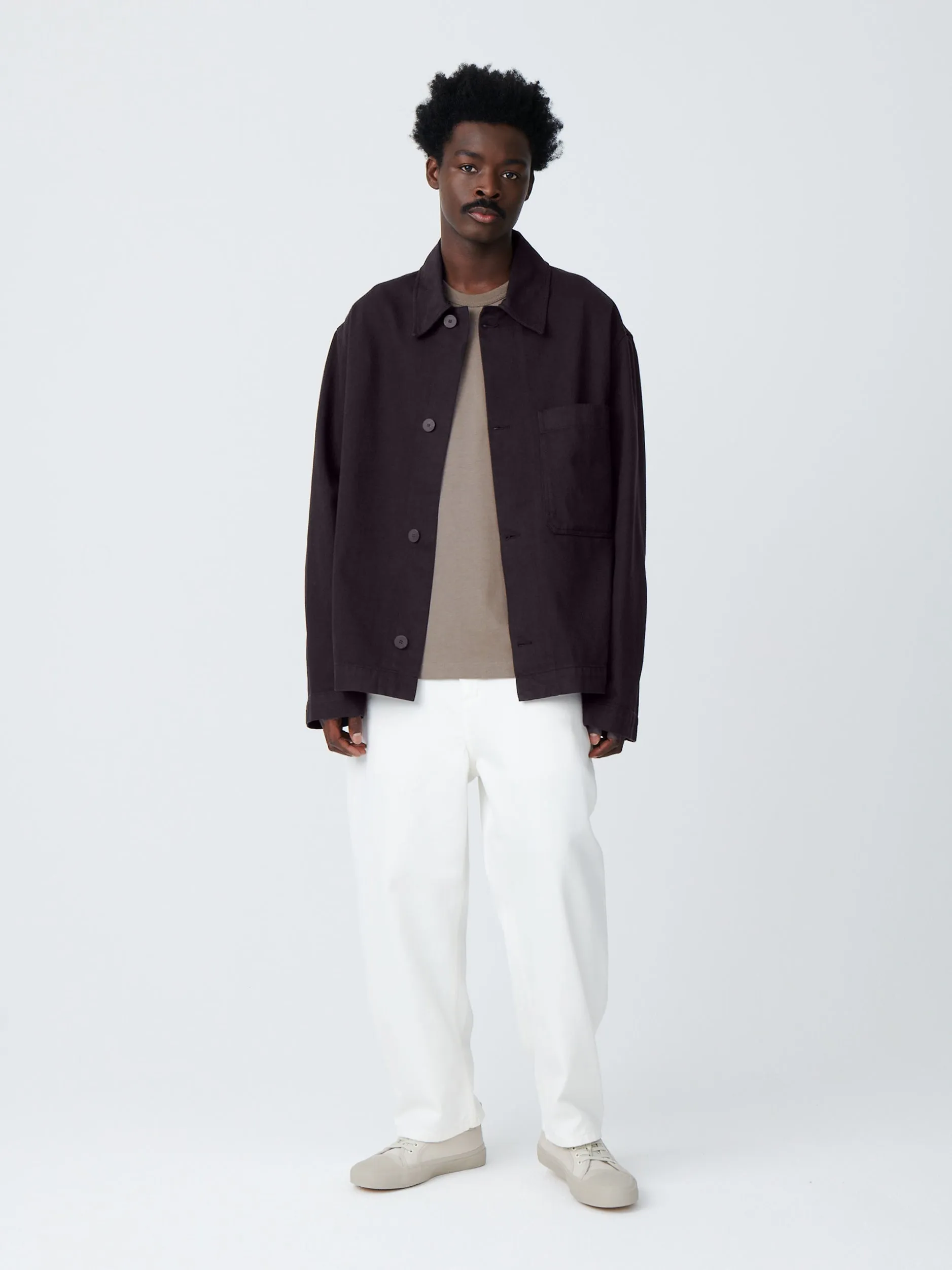 Ease Denim Jacket in Black Grape sold by Studio Nicholson product image thumbnail 2