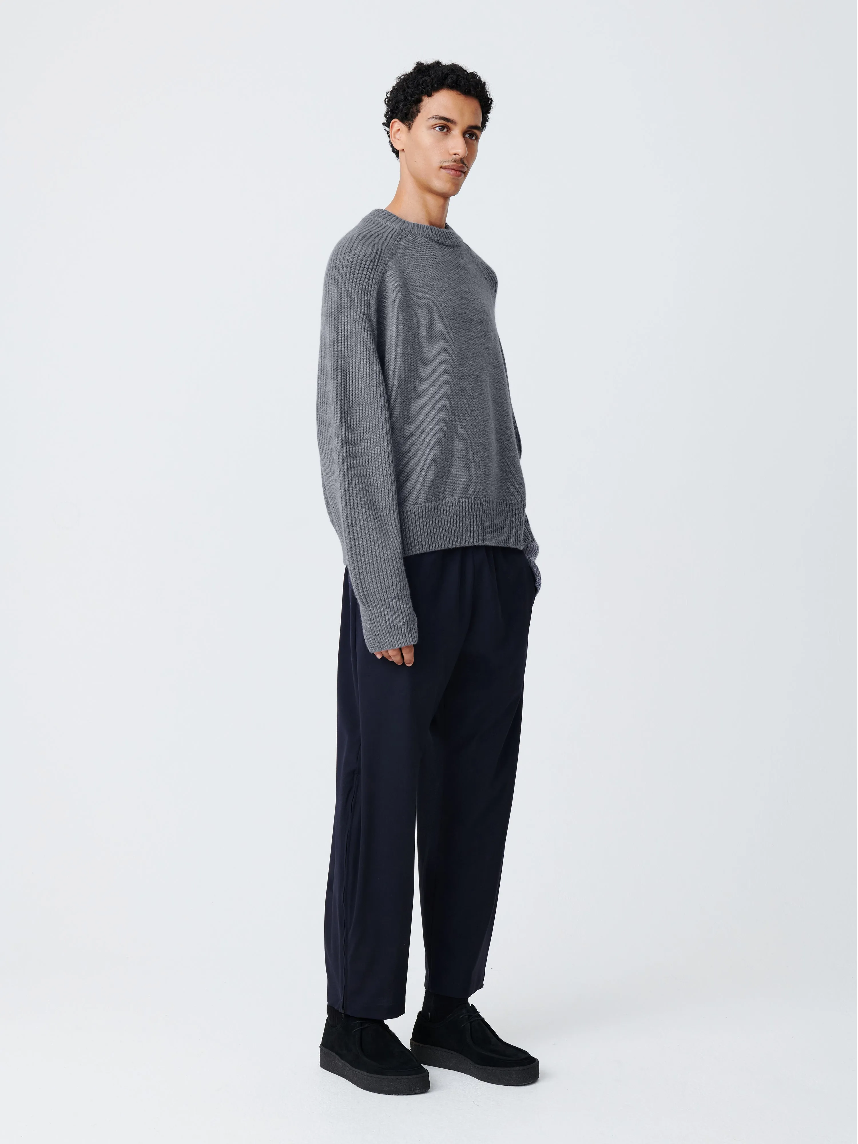 Opal Tropical Wool Pant in Darkest Navy sold by Studio Nicholson product image thumbnail 2