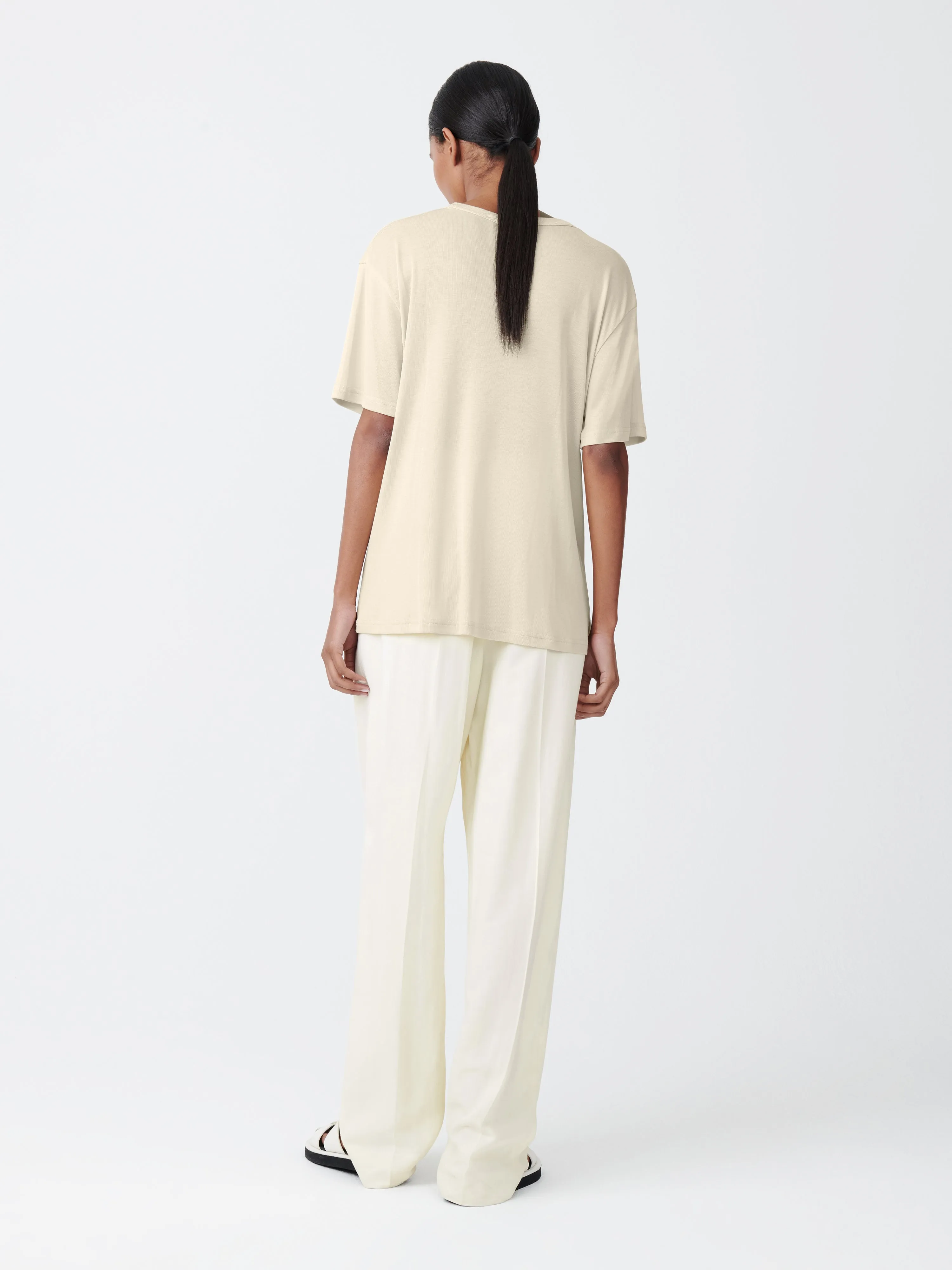 Rond T-Shirt in Bamboo sold by Studio Nicholson product image thumbnail 4