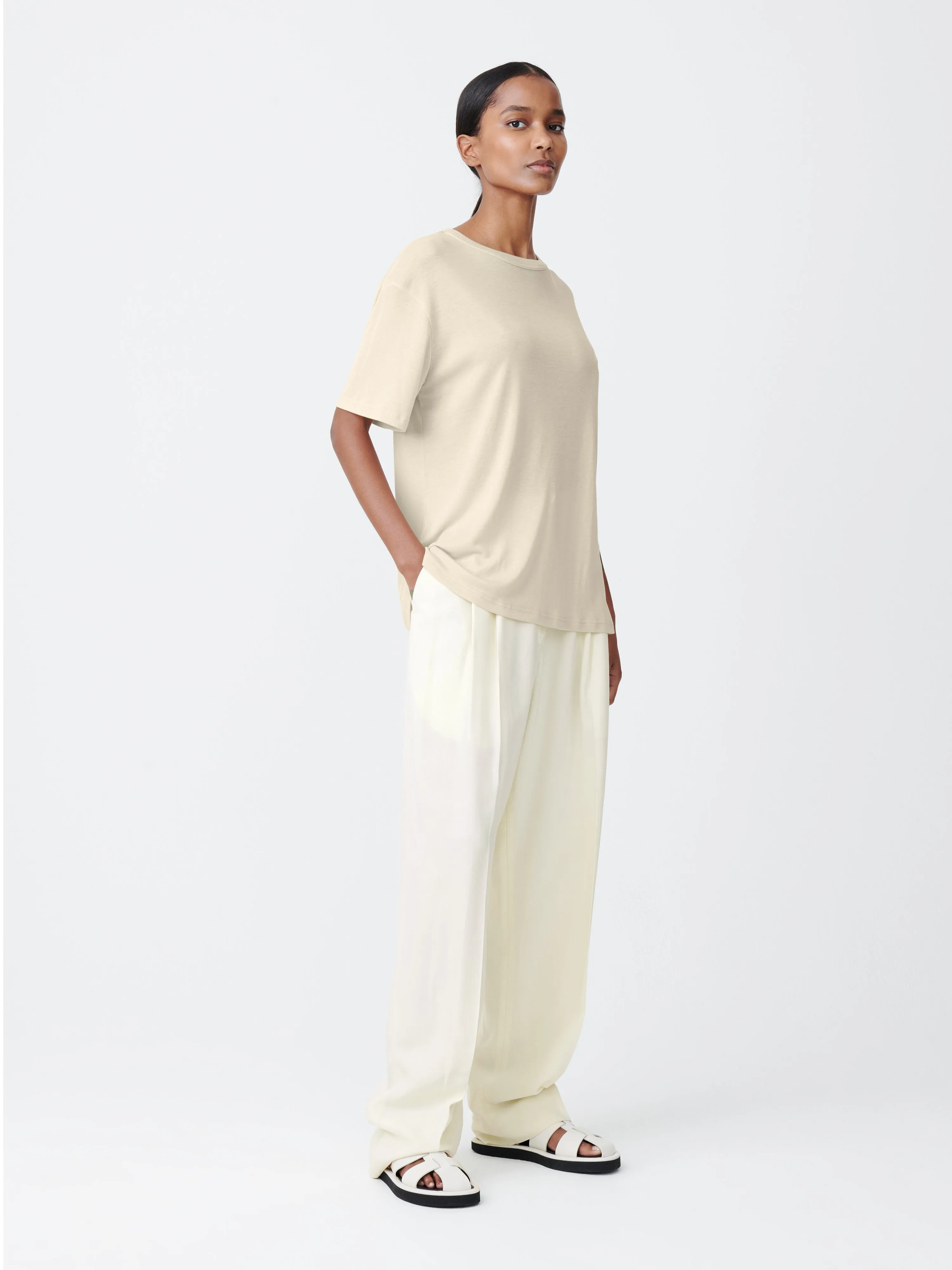 Rond T-Shirt in Bamboo sold by Studio Nicholson product image thumbnail 3