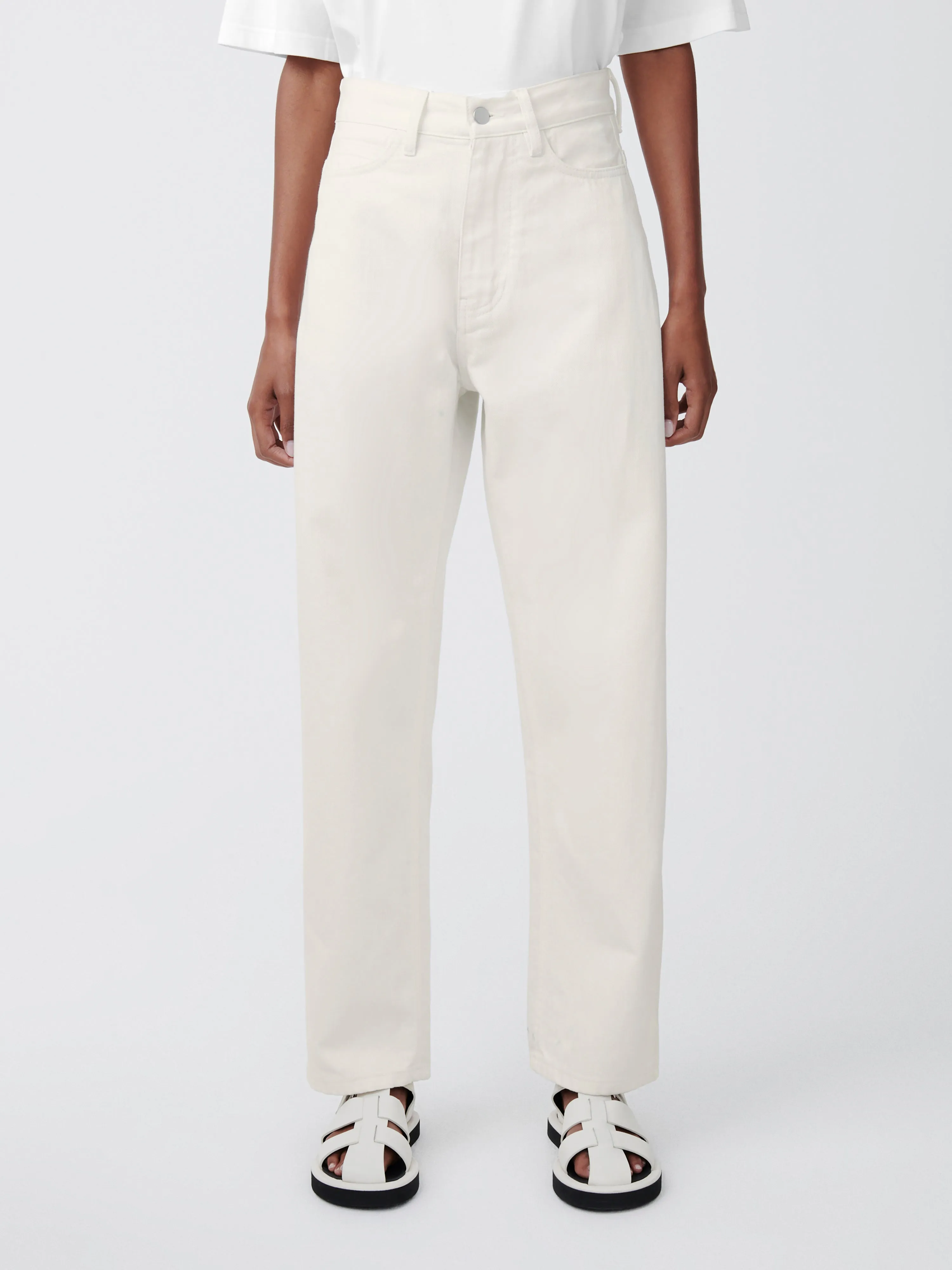 Ruthe Denim Pant in Parchment sold by Studio Nicholson product image thumbnail 4