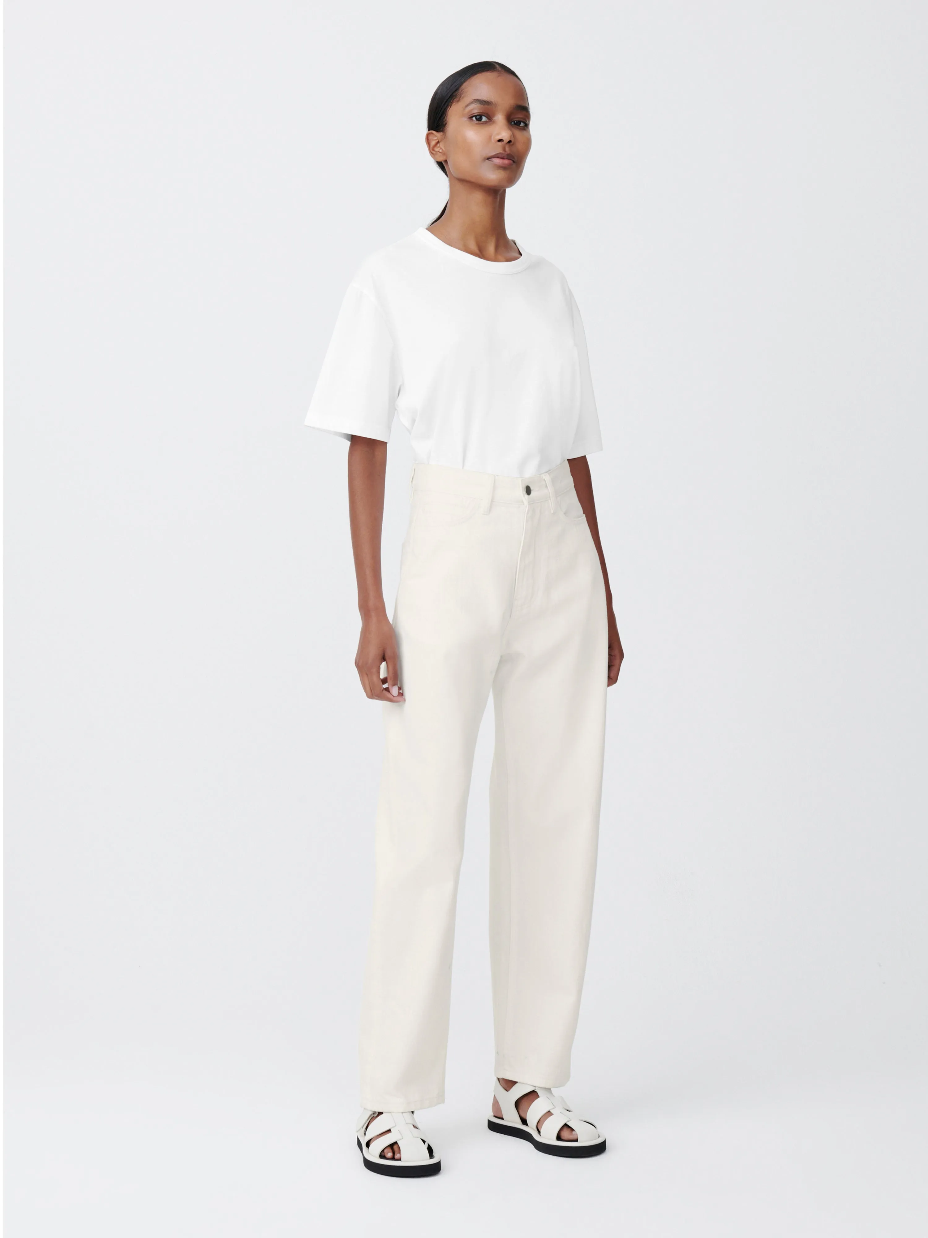 Ruthe Denim Pant in Parchment sold by Studio Nicholson product image thumbnail 2