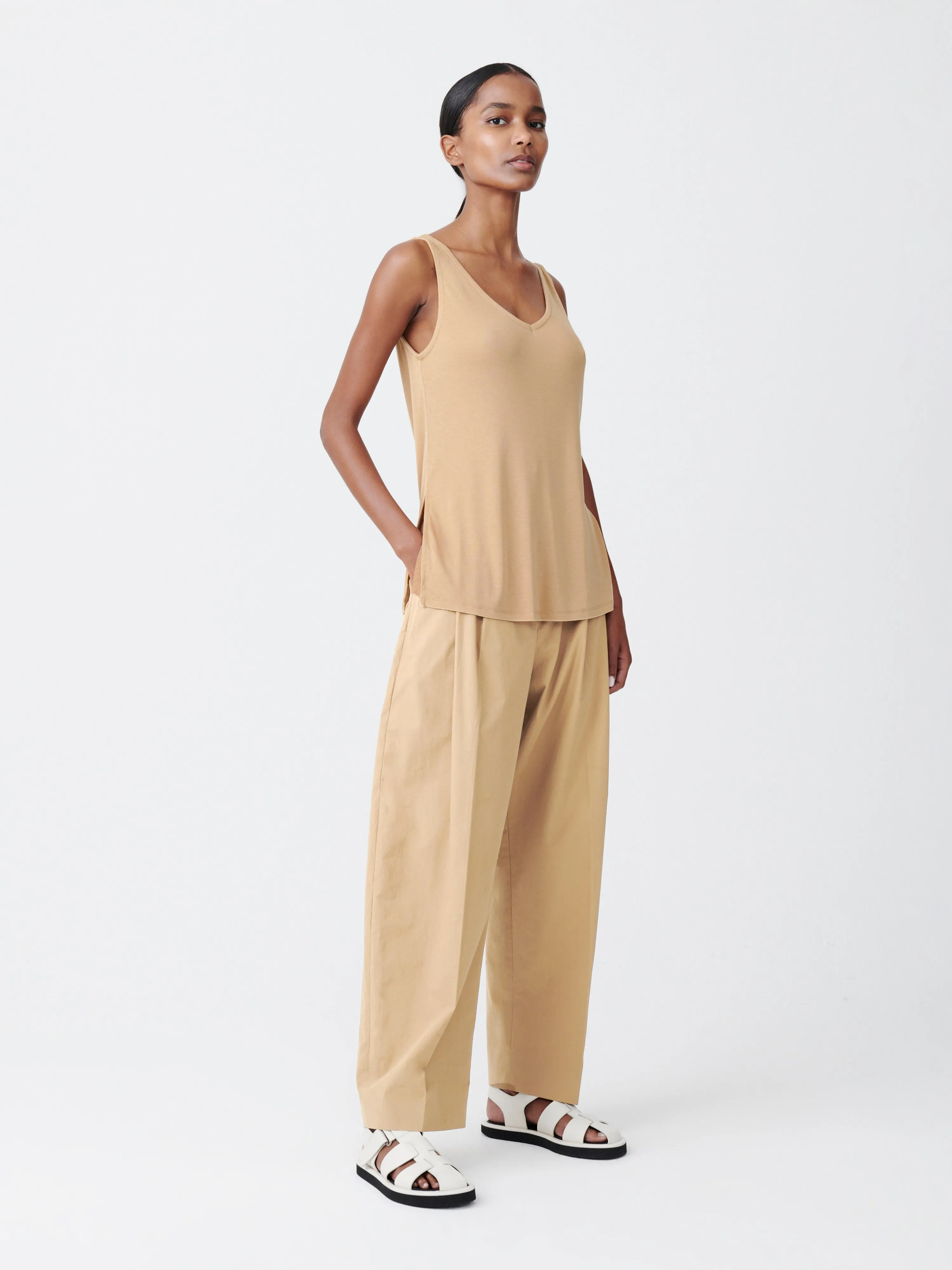 Shea Vest in Sand sold by Studio Nicholson product image thumbnail 3