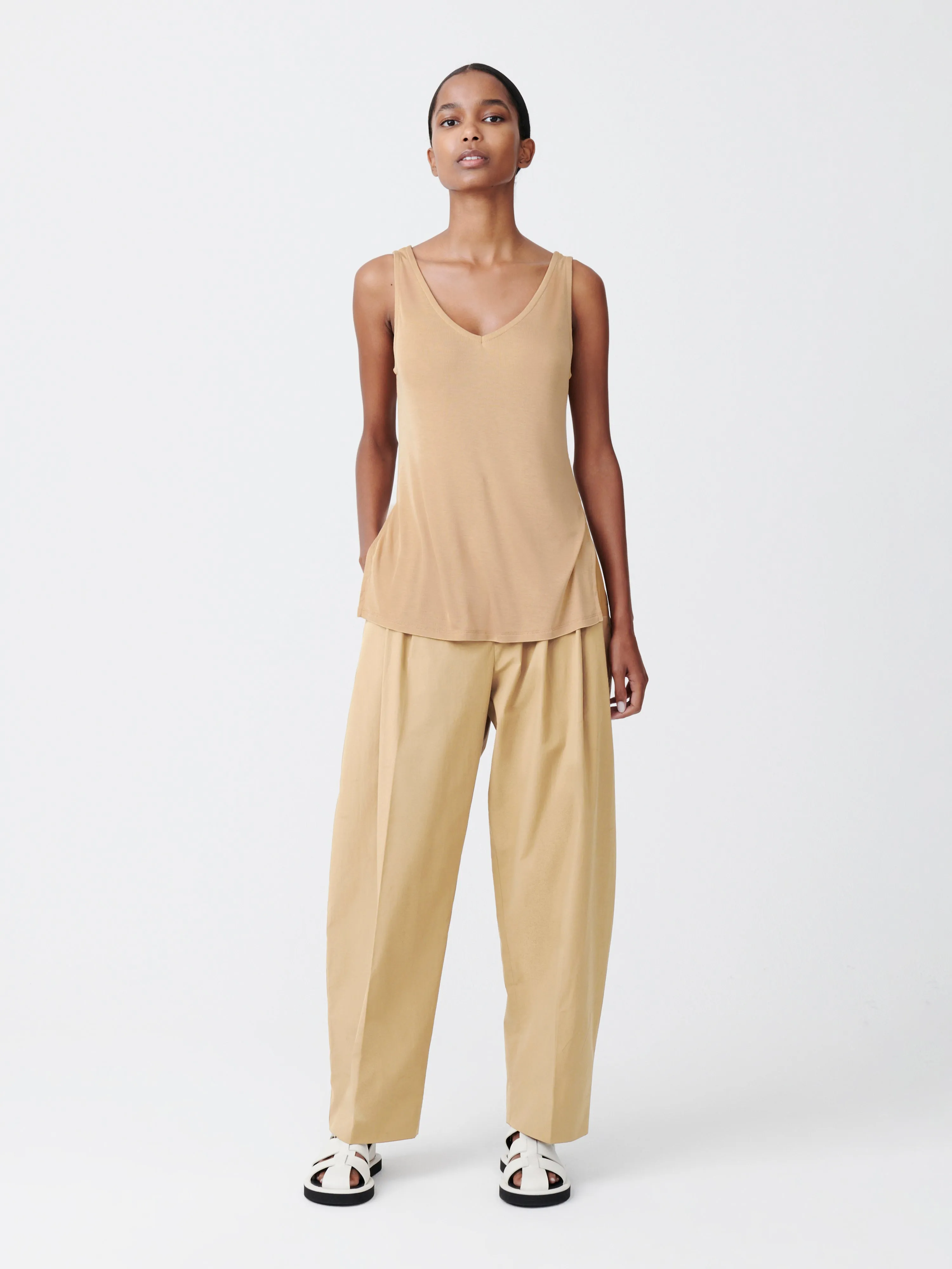 Shea Vest in Sand sold by Studio Nicholson product image thumbnail 2