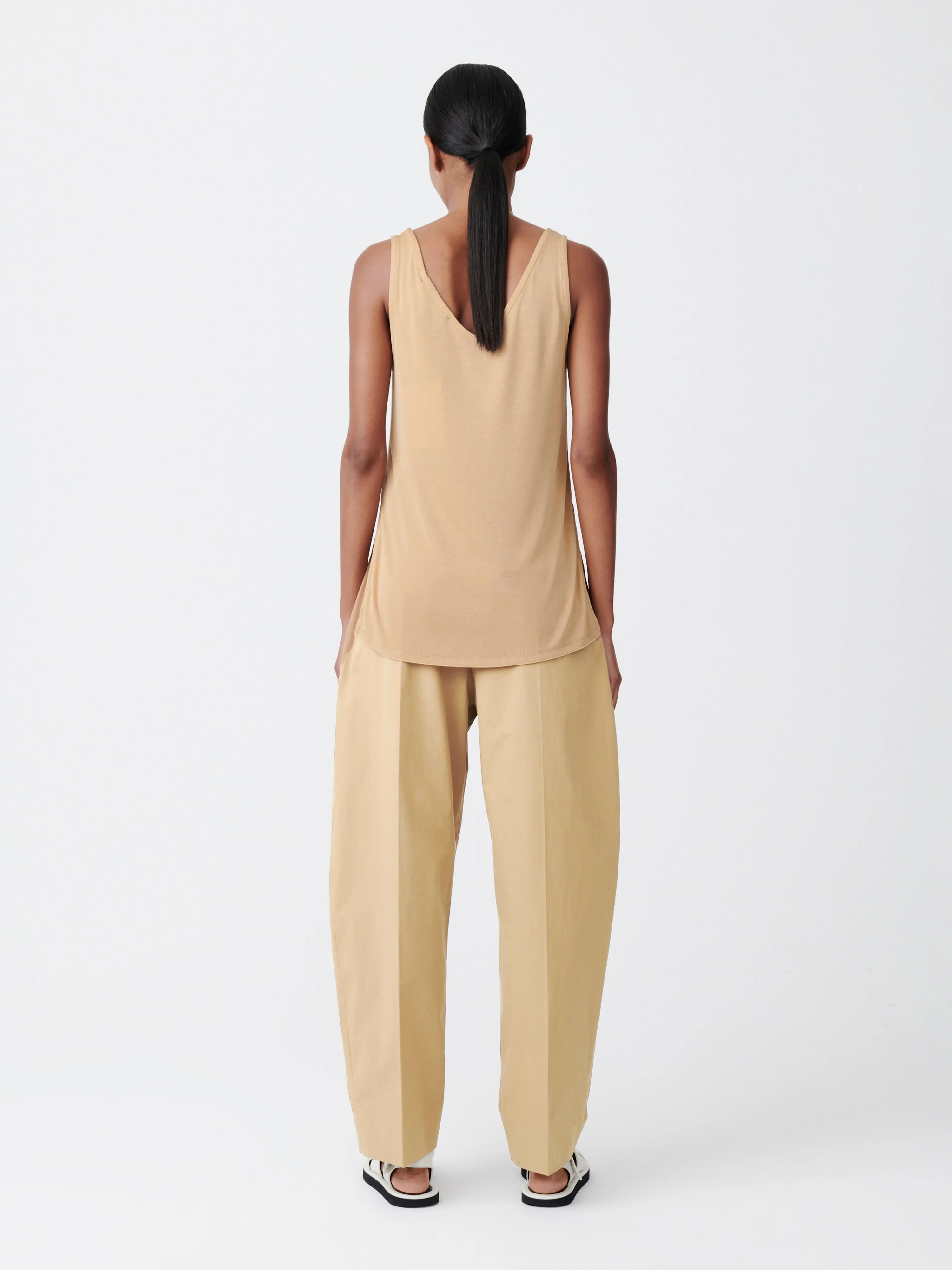 Shea Vest in Sand sold by Studio Nicholson product image thumbnail 4