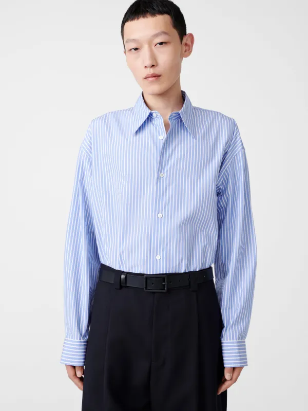 Loche Shirt in Blue Stripe made by Studio Nicholson