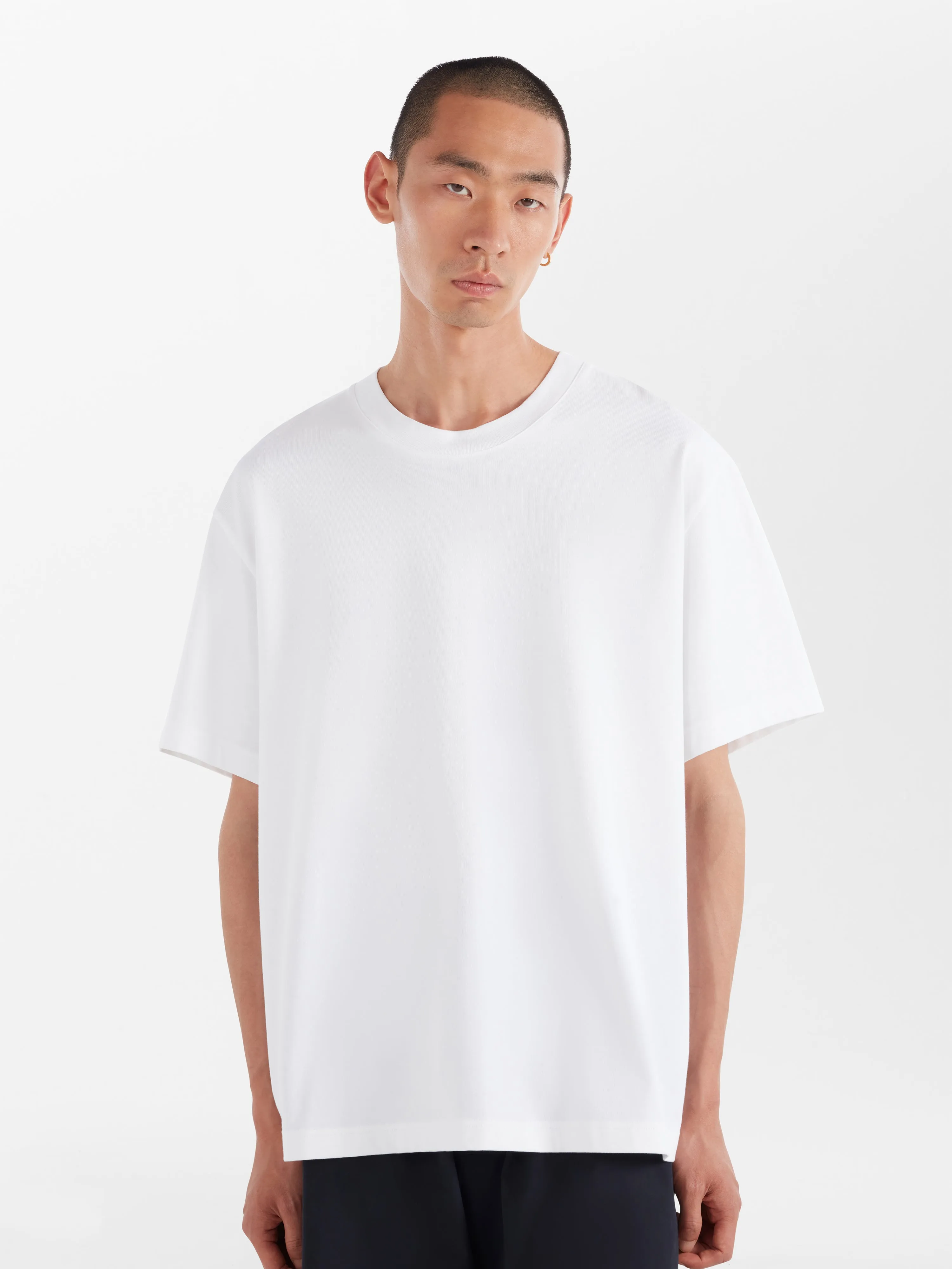 Lay T-Shirt in Optic White sold by Studio Nicholson