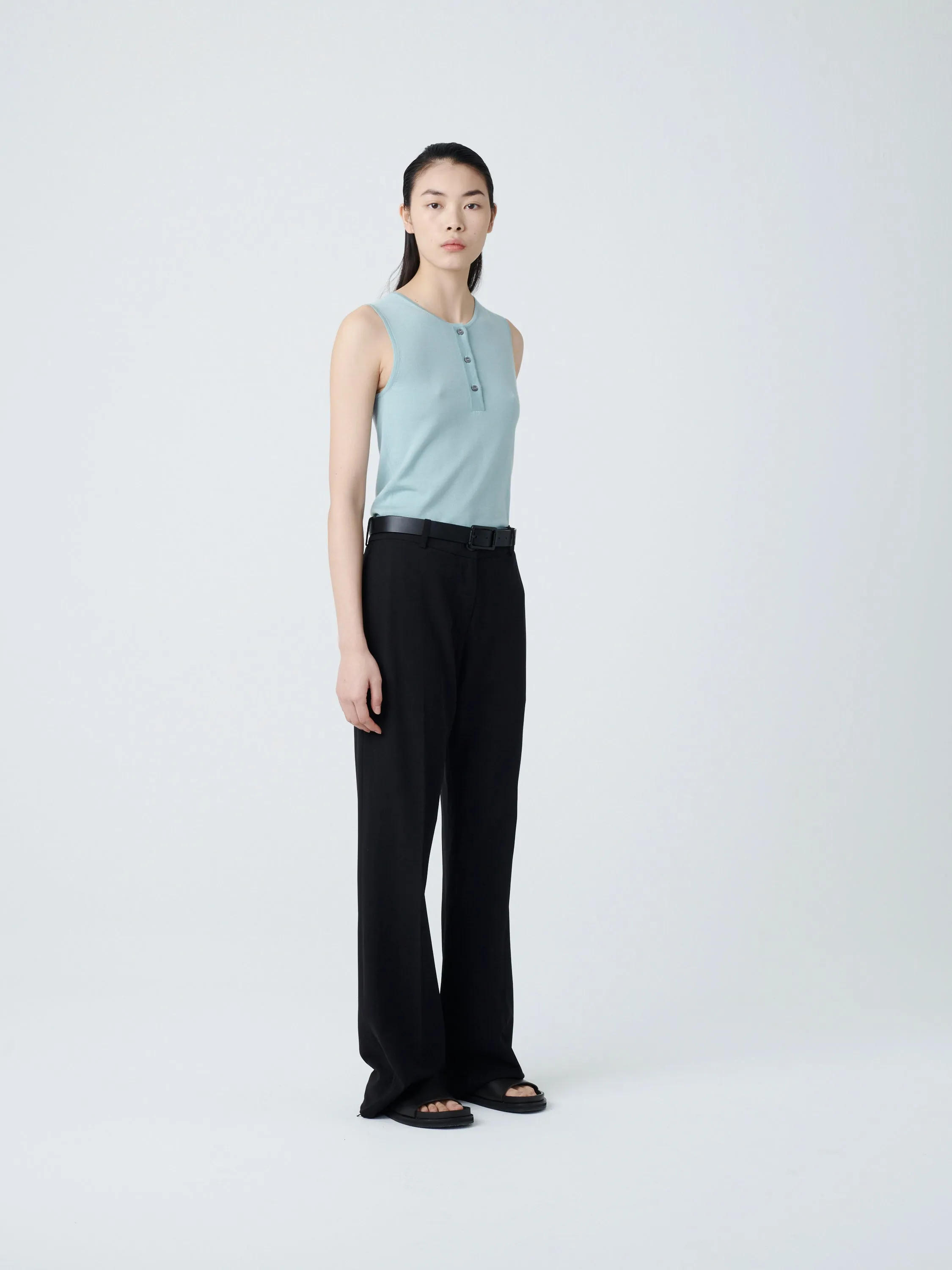 Rie Crepe Pant in Black sold by Studio Nicholson product image thumbnail 2