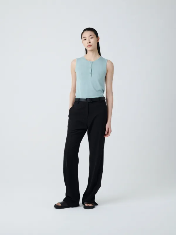 Rie Crepe Pant in Black sold by Studio Nicholson
