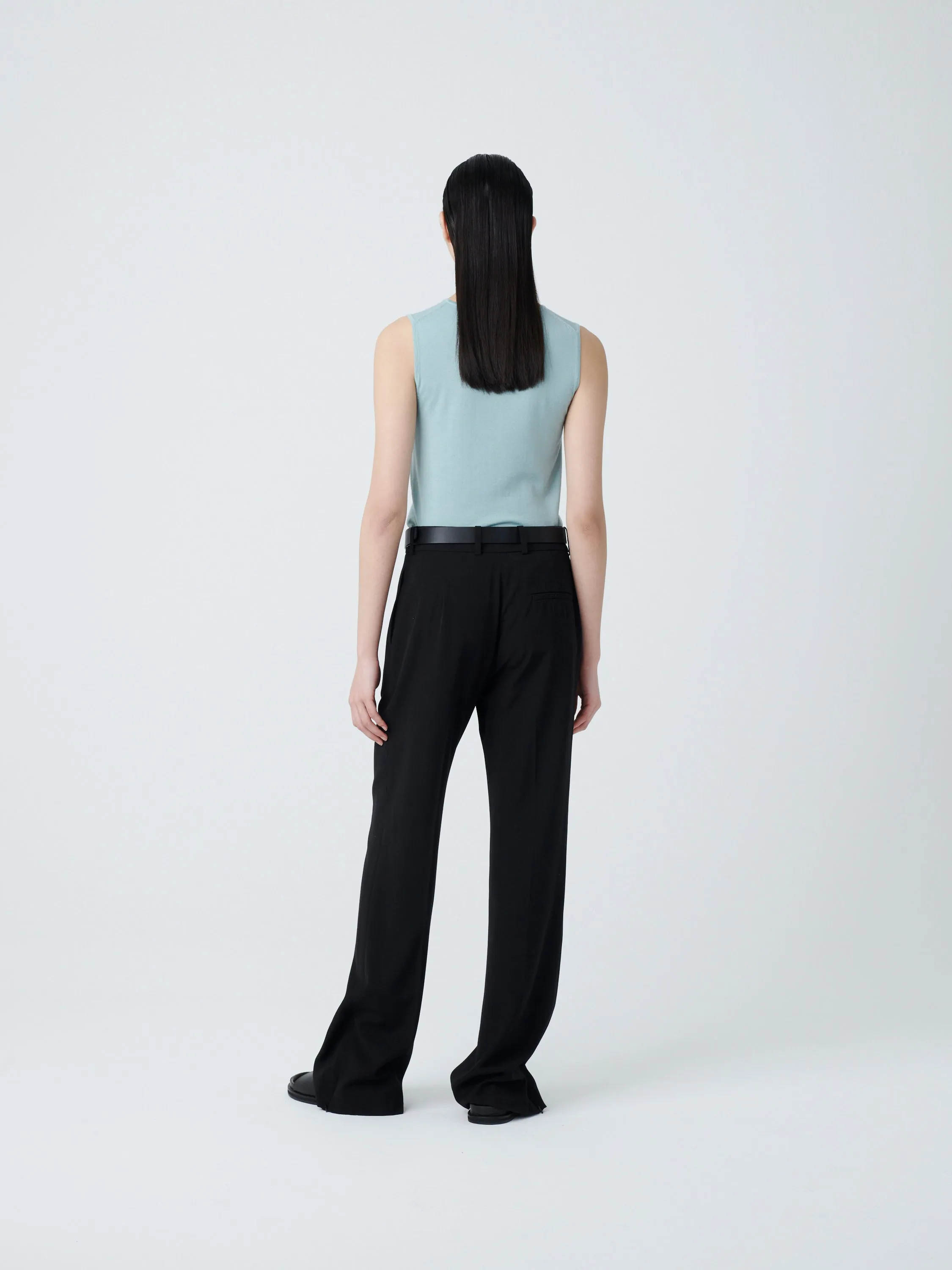 Rie Crepe Pant in Black sold by Studio Nicholson product image thumbnail 3