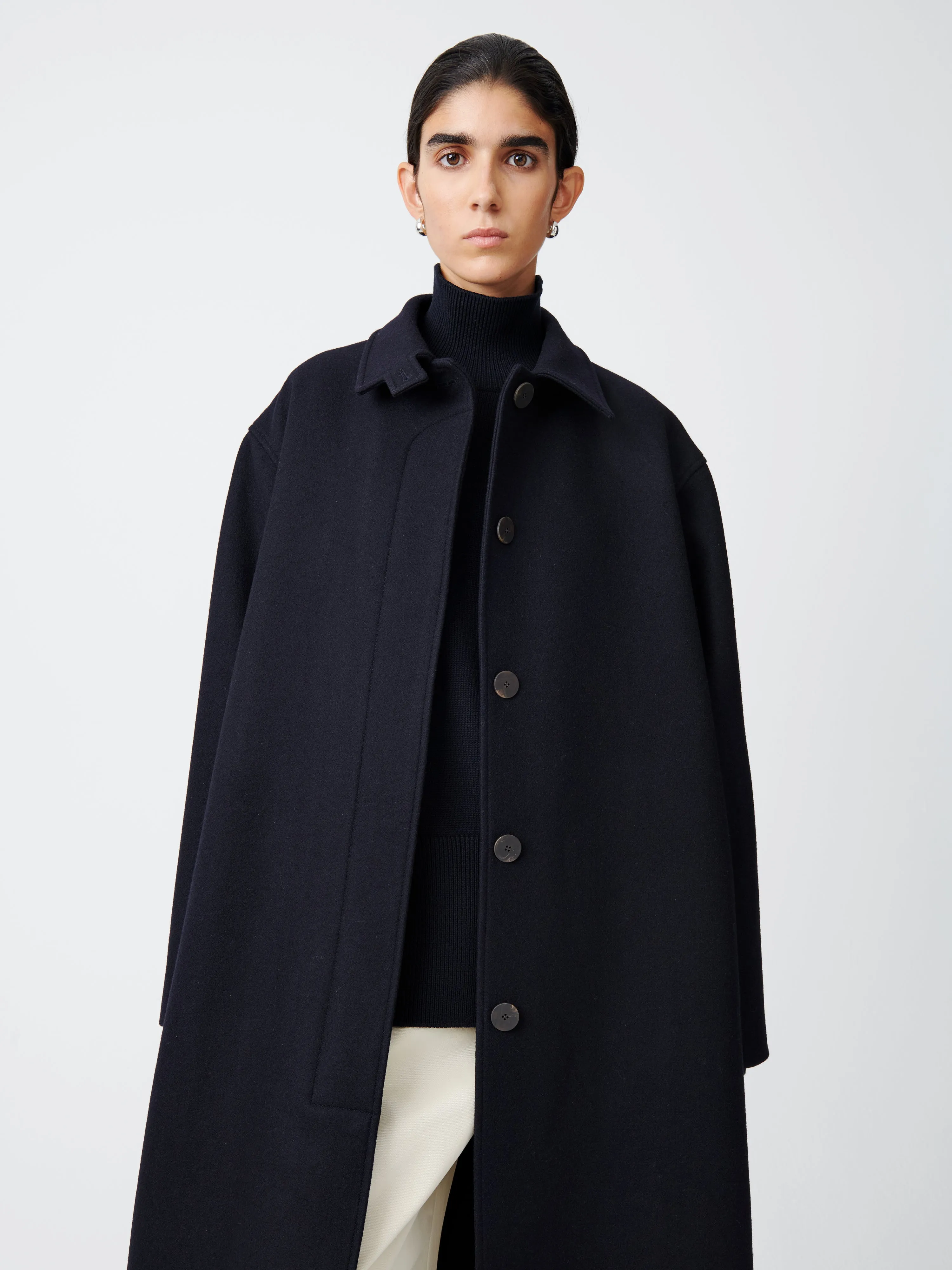 Ria Coat in Dark Navy sold by Studio Nicholson product image thumbnail 4