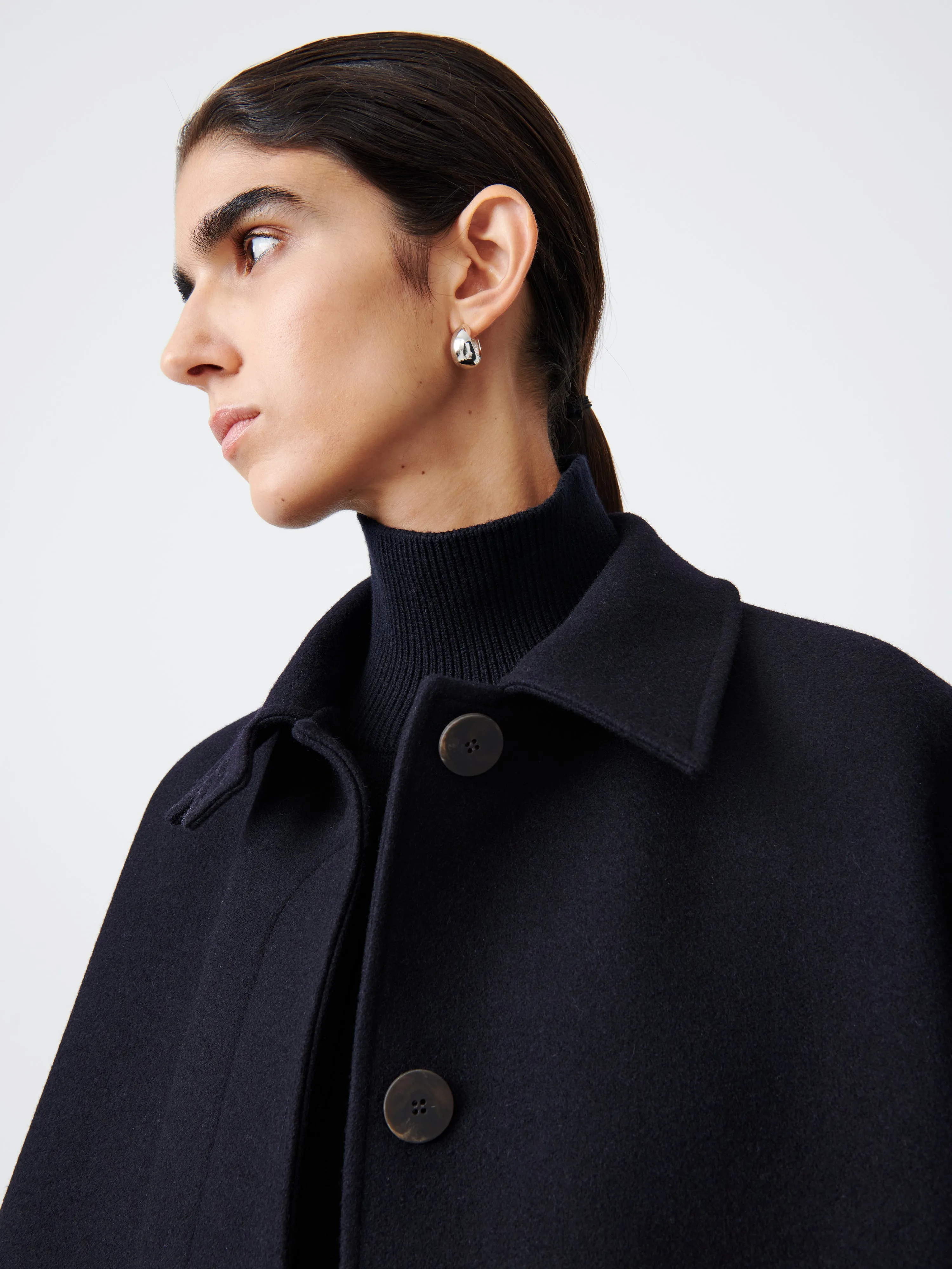 Ria Coat in Dark Navy sold by Studio Nicholson product image thumbnail 5