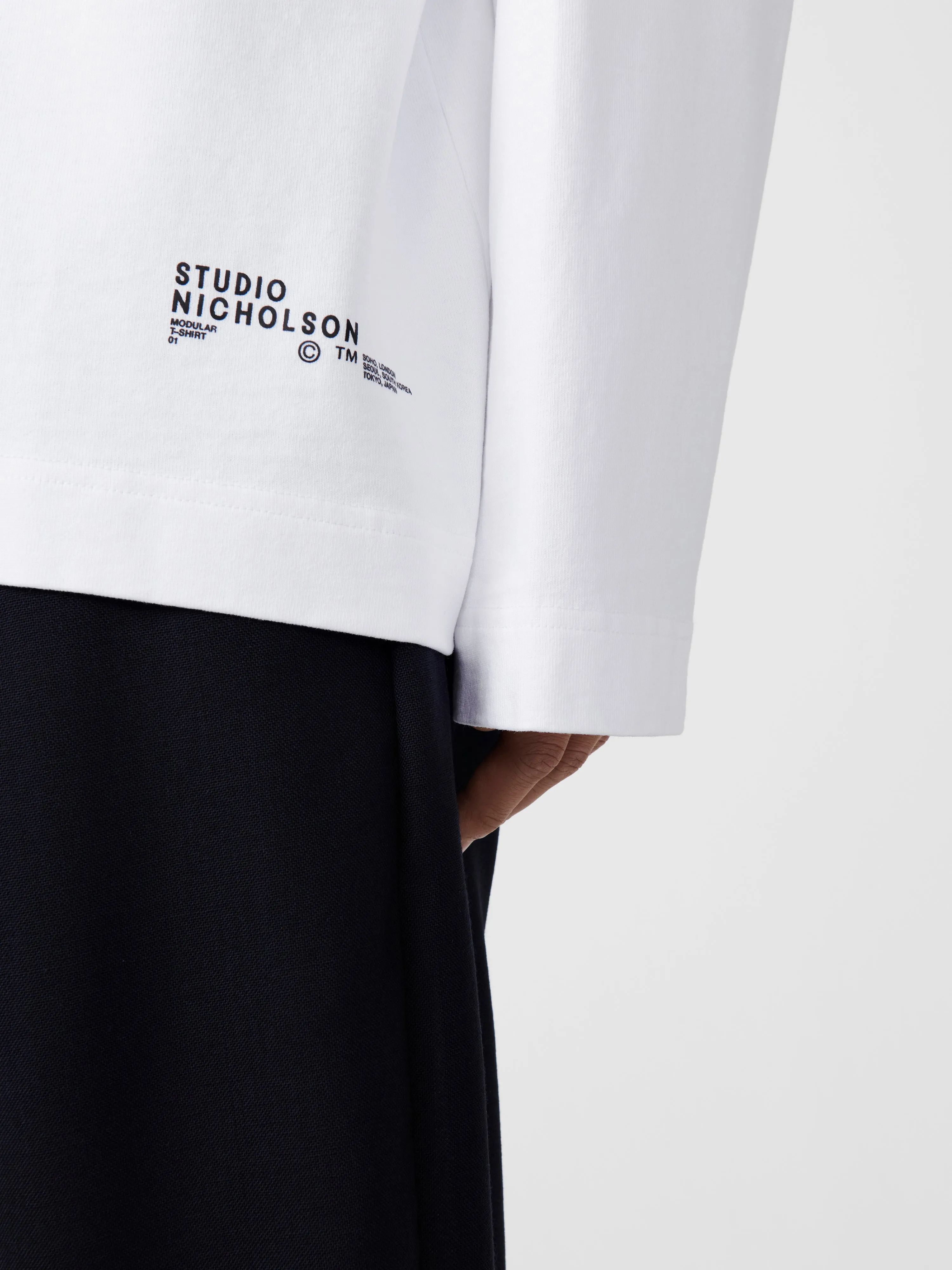 Platt T-Shirt in White sold by Studio Nicholson product image thumbnail 4