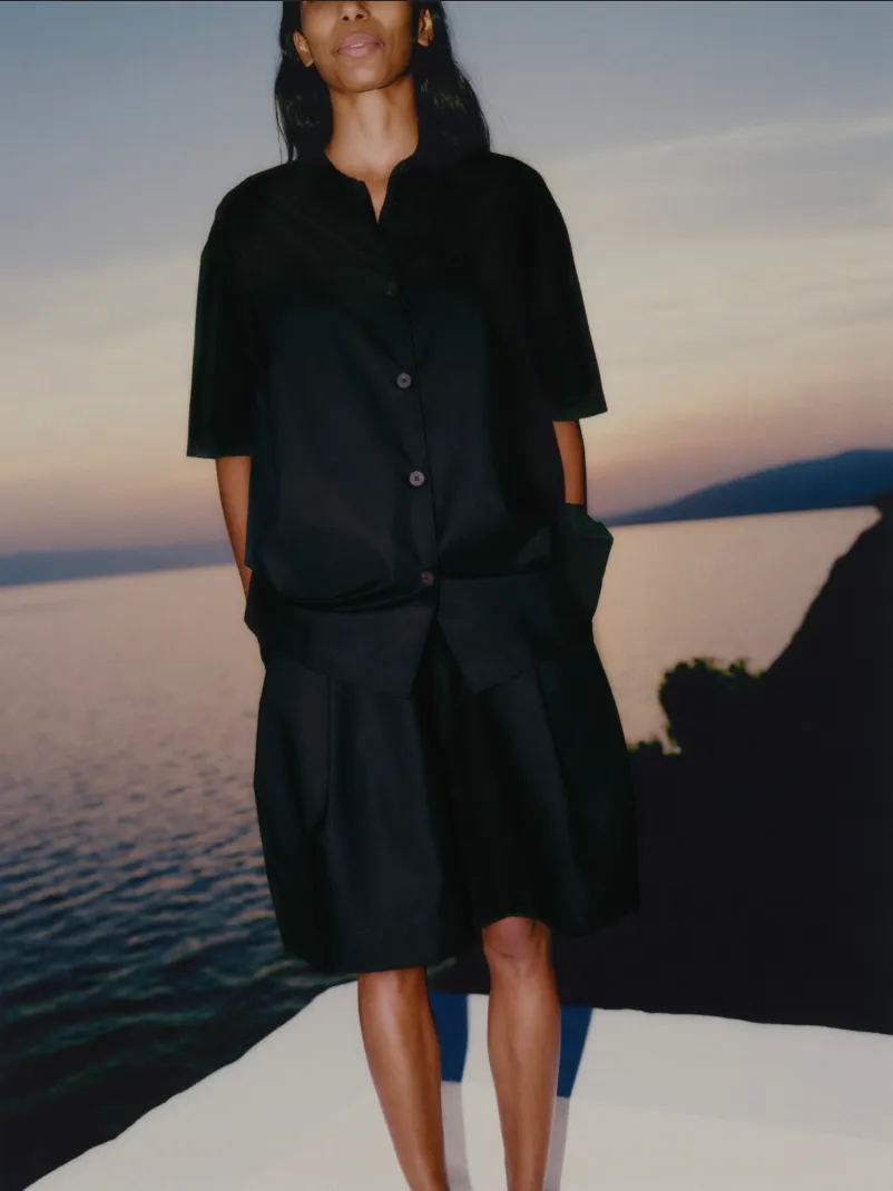 Piero Shirt in Black sold by Studio Nicholson product image thumbnail 5