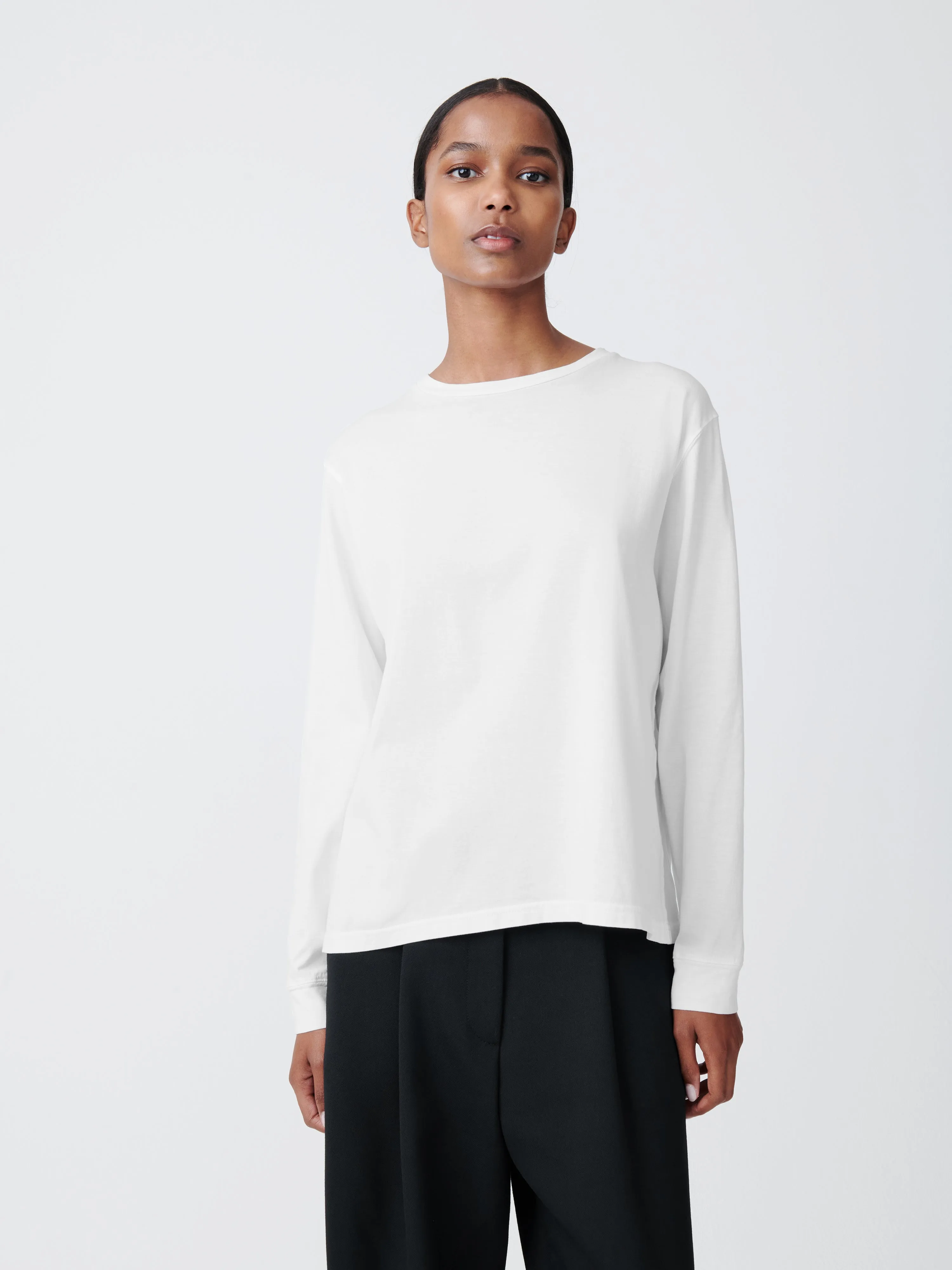 Simmons T-Shirt in Optic White sold by Studio Nicholson