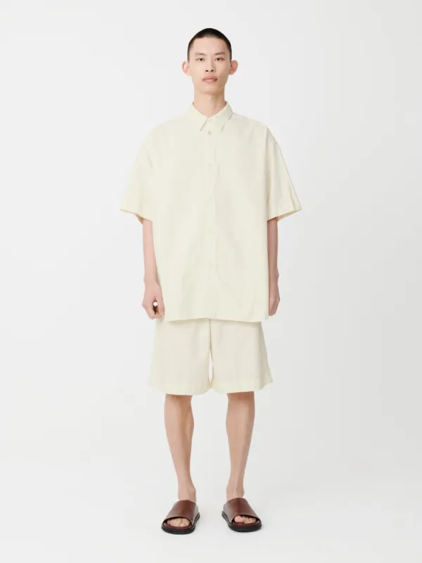 Sorono Denim Shirt in Parchment sold by Studio Nicholson