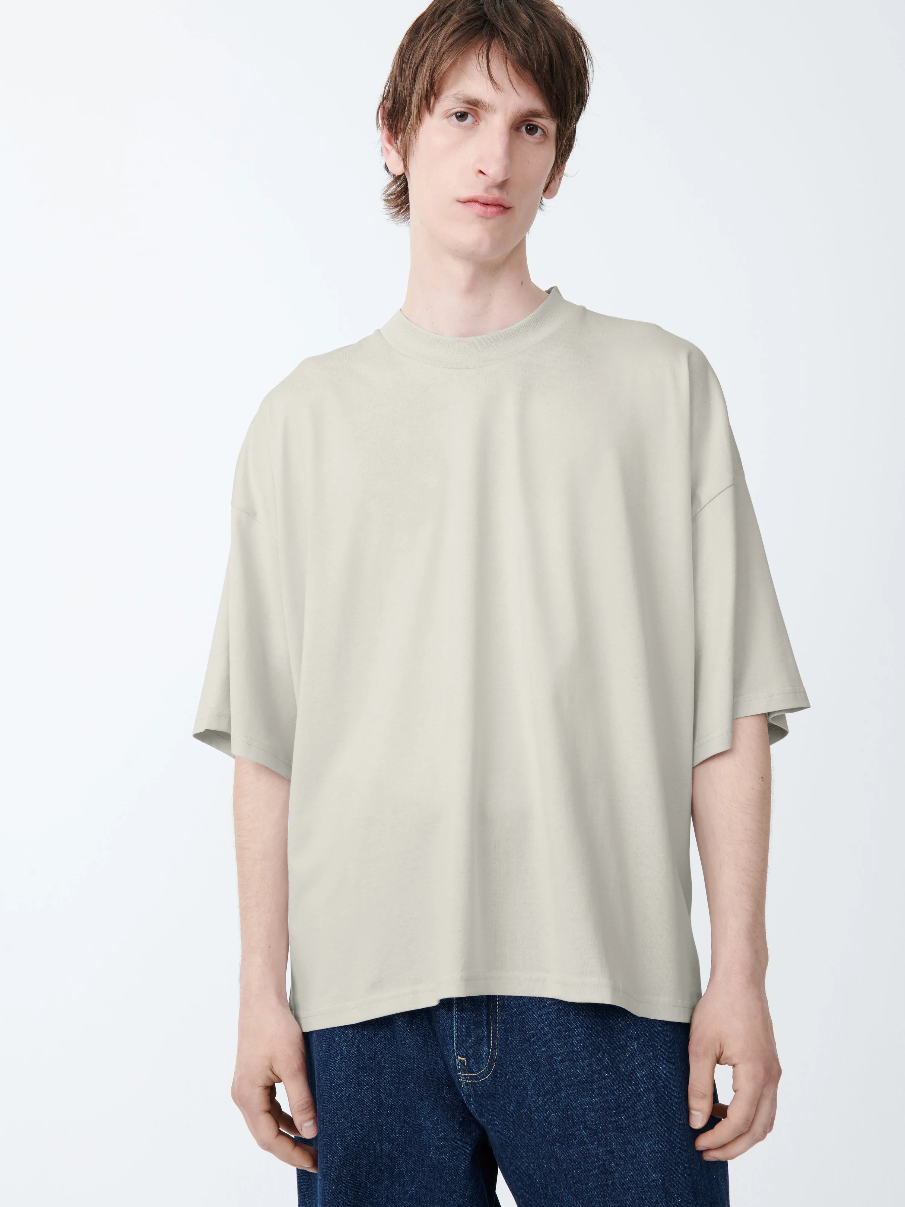 Piu T-Shirt in Dove sold by Studio Nicholson