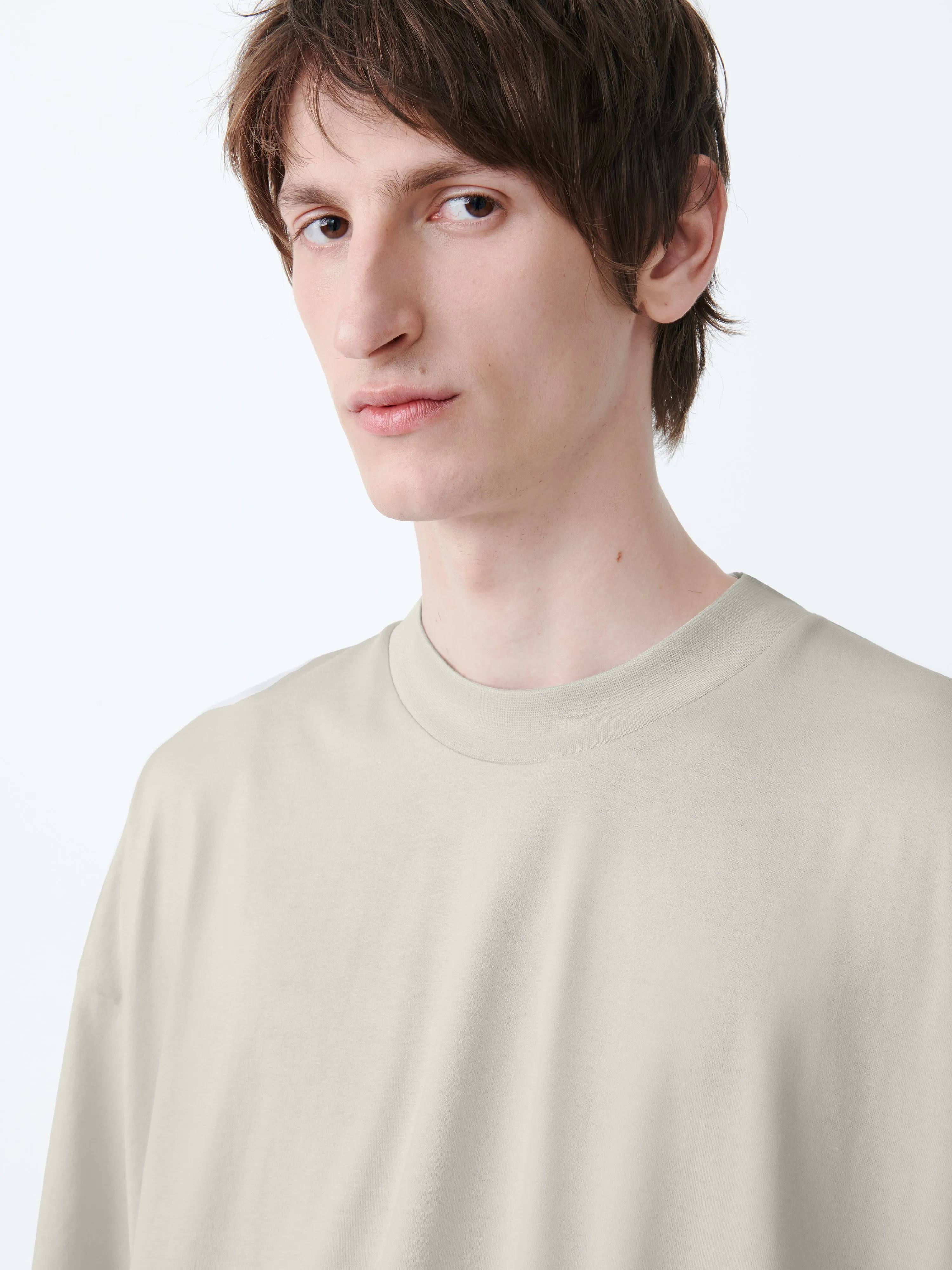 Piu T-Shirt in Dove sold by Studio Nicholson product image thumbnail 5