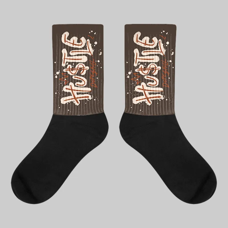 Mocha 1s DopeSkill Sublimated Socks Hustle Graphic sold by DopeSkill