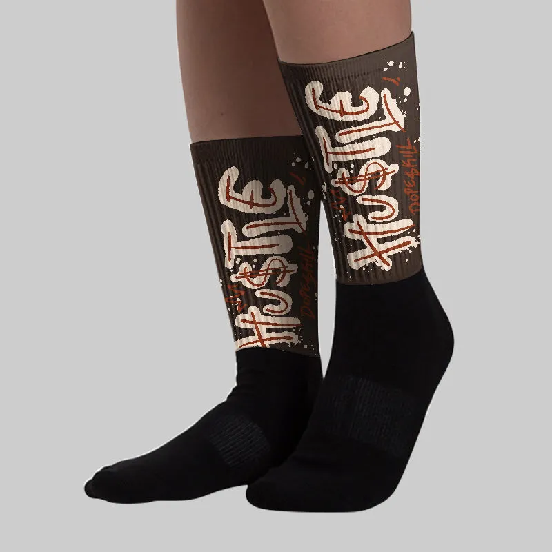 Mocha 1s DopeSkill Sublimated Socks Hustle Graphic sold by DopeSkill product image thumbnail 2