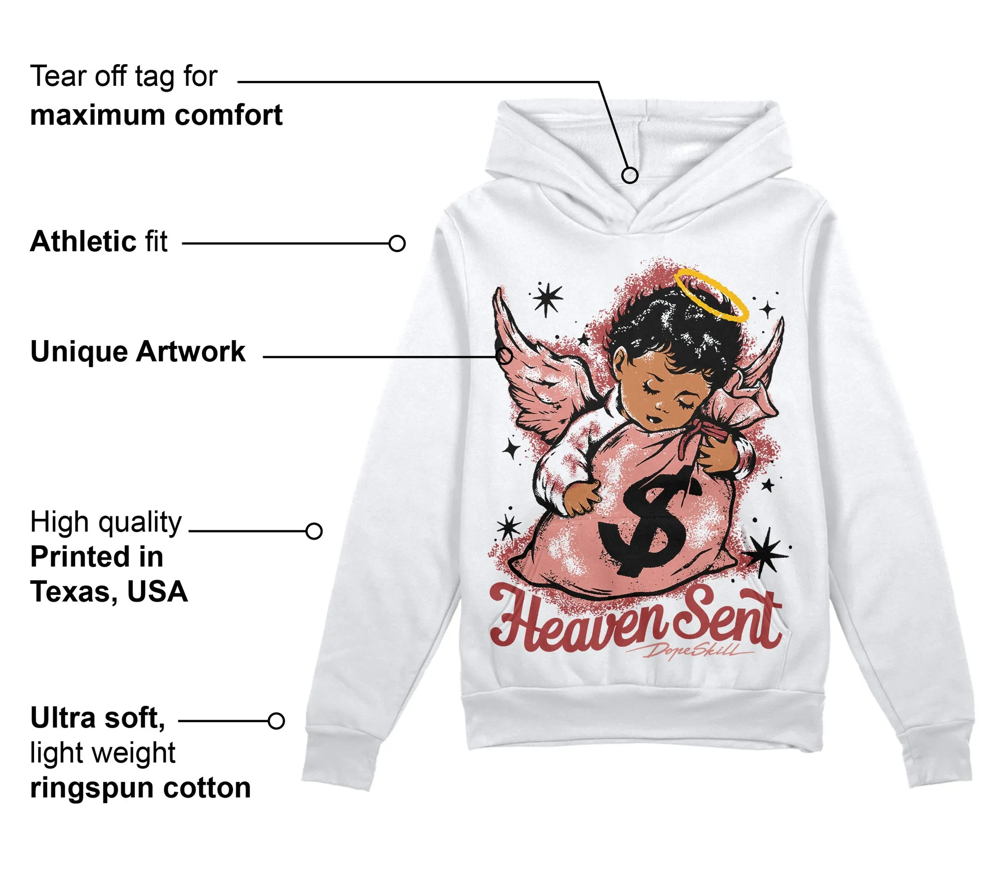 Dune Red 13s DopeSkill Hoodie Sweatshirt Heaven Sent Graphic sold by DopeSkill product image thumbnail 3