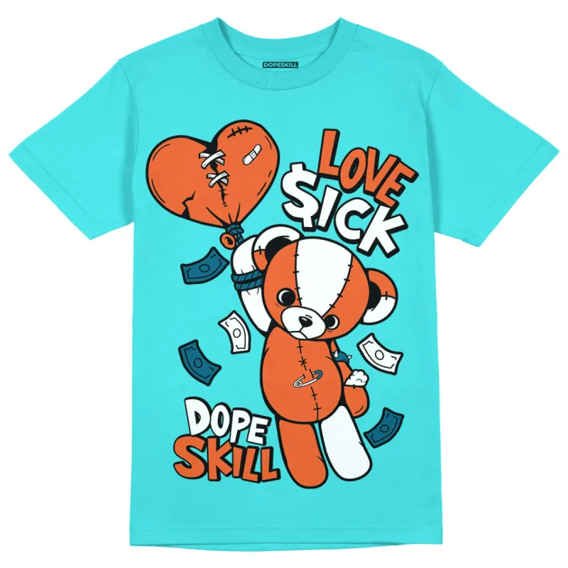 Dunk Dolphins DopeSkill Tahiti Blue T-shirt Love Sick Graphic made by DopeSkill