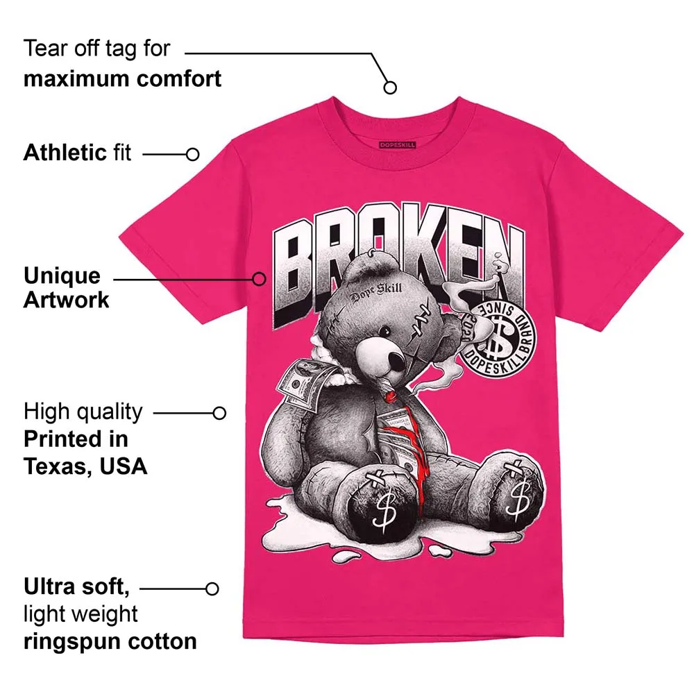 Dunk Obsidian Fierce Pink DopeSkill Pink T-Shirt Sick Bear Graphic sold by DopeSkill product image thumbnail 2