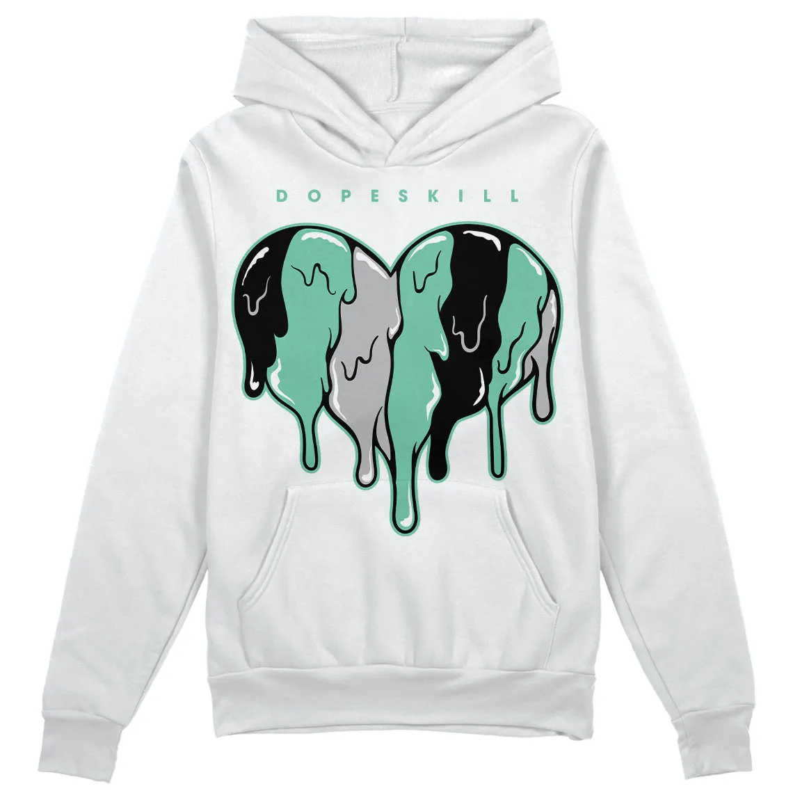 Green Glow 1s DopeSkill Hoodie Sweatshirt Slime Drip Heart Graphic sold by DopeSkill product image thumbnail 2