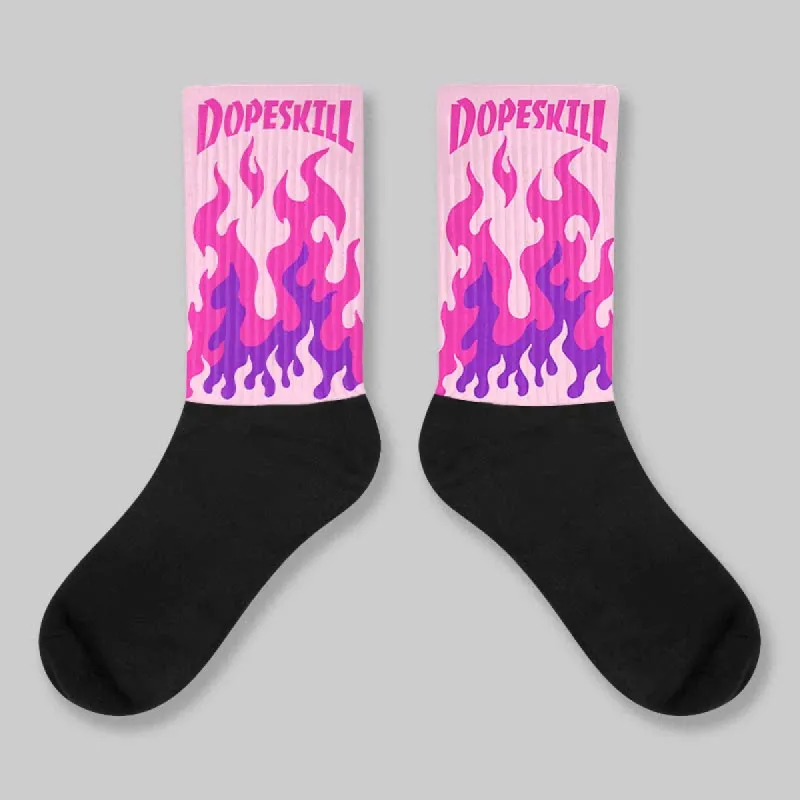 Pink Collection DopeSkill Sublimated Socks FIRE Graphic sold by DopeSkill