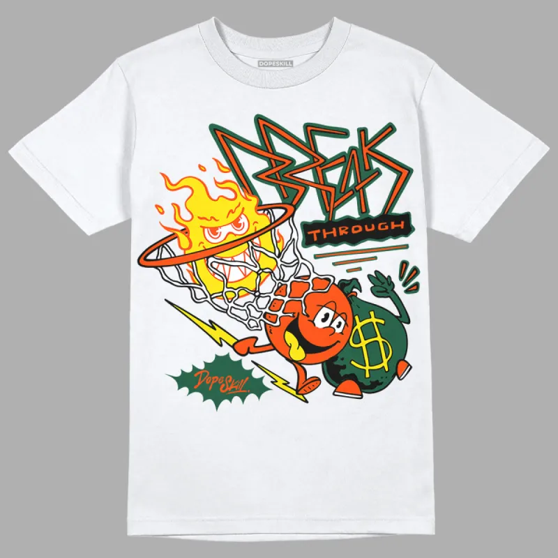 Dunk Team Dark Green Orange DopeSkill T-Shirt Break Through Graphic sold by DopeSkill