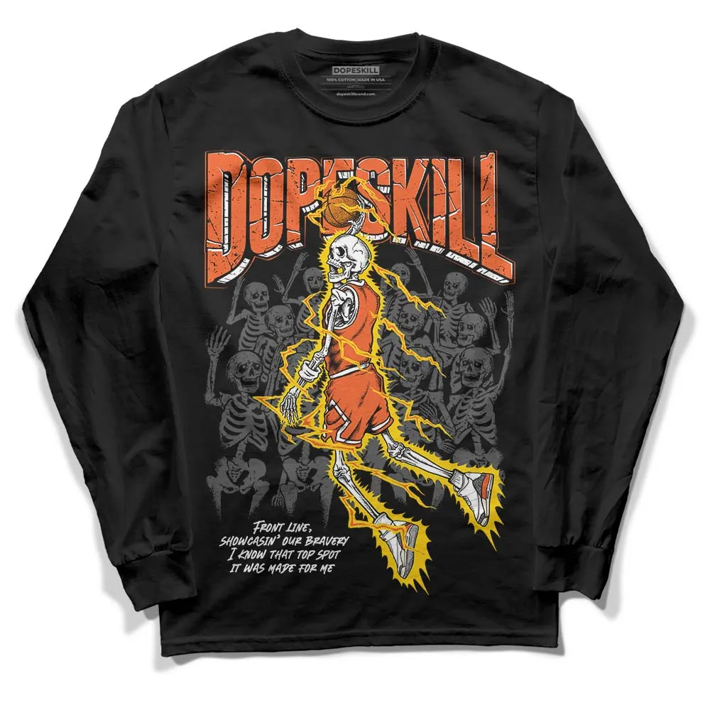 Georgia Peach 3s DopeSkill Long Sleeve T-Shirt Thunder Dunk Graphic sold by DopeSkill