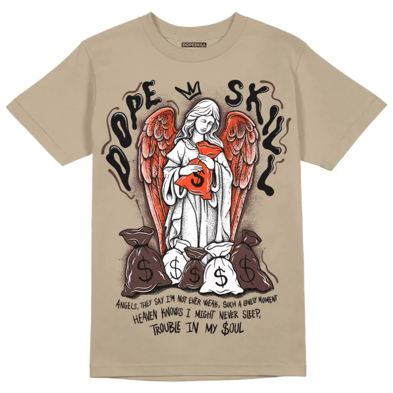 Latte 1s DopeSkill Medium Brown T-shirt Angels Graphic sold by DopeSkill