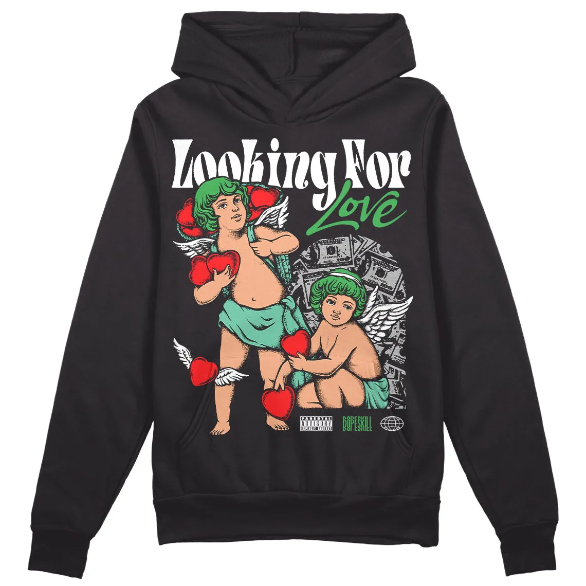 Green Glow 1s DopeSkill Hoodie Sweatshirt Looking For Love Graphic sold by DopeSkill