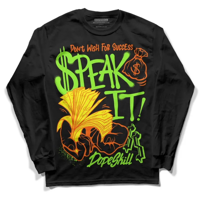 Neon Green Collection DopeSkill Long Sleeve T-Shirt Speak It Graphic sold by DopeSkill