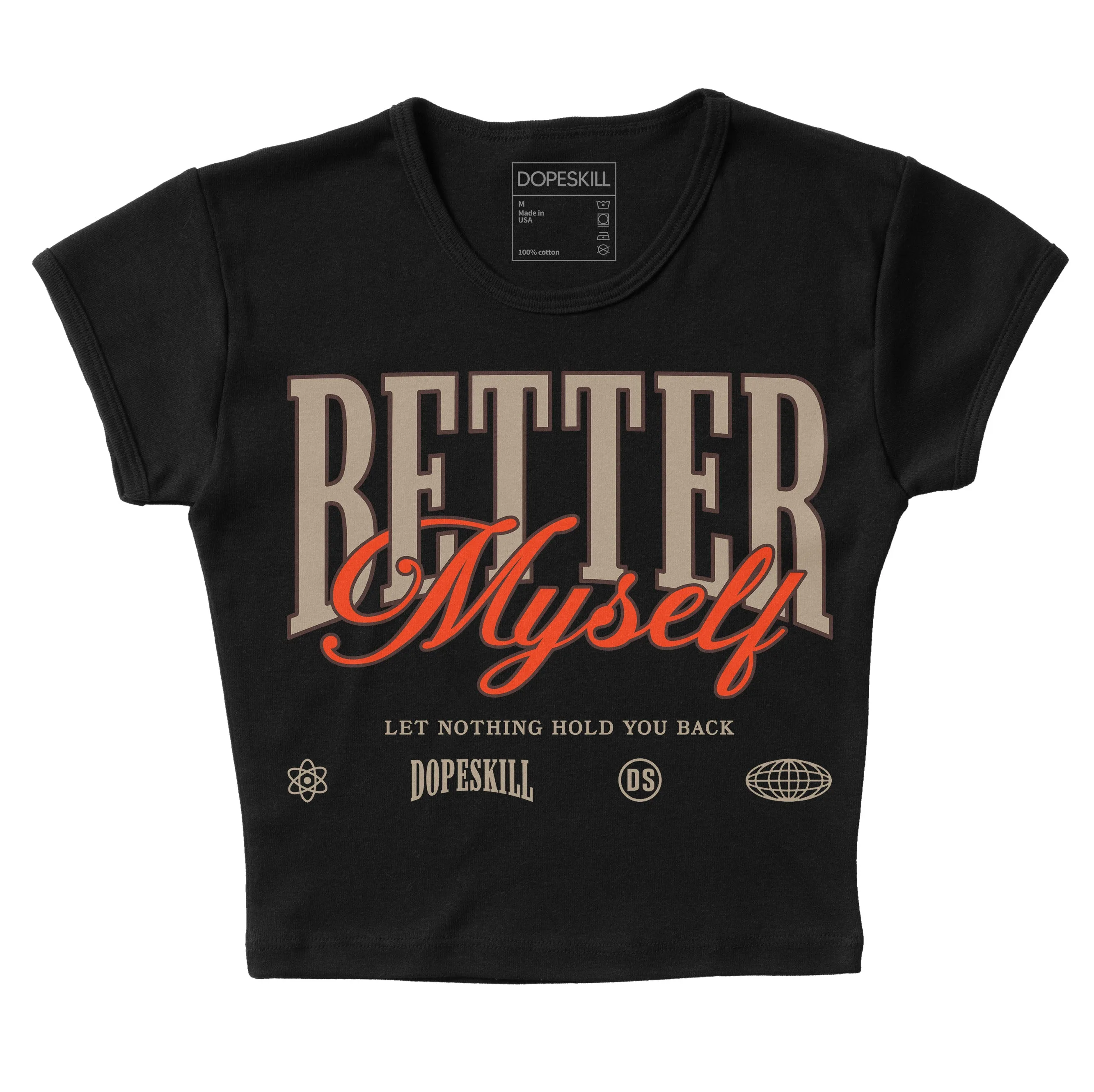 Latte 1s DopeSkill Women's Crop Top Better Myself Graphic sold by DopeSkill product image thumbnail 2