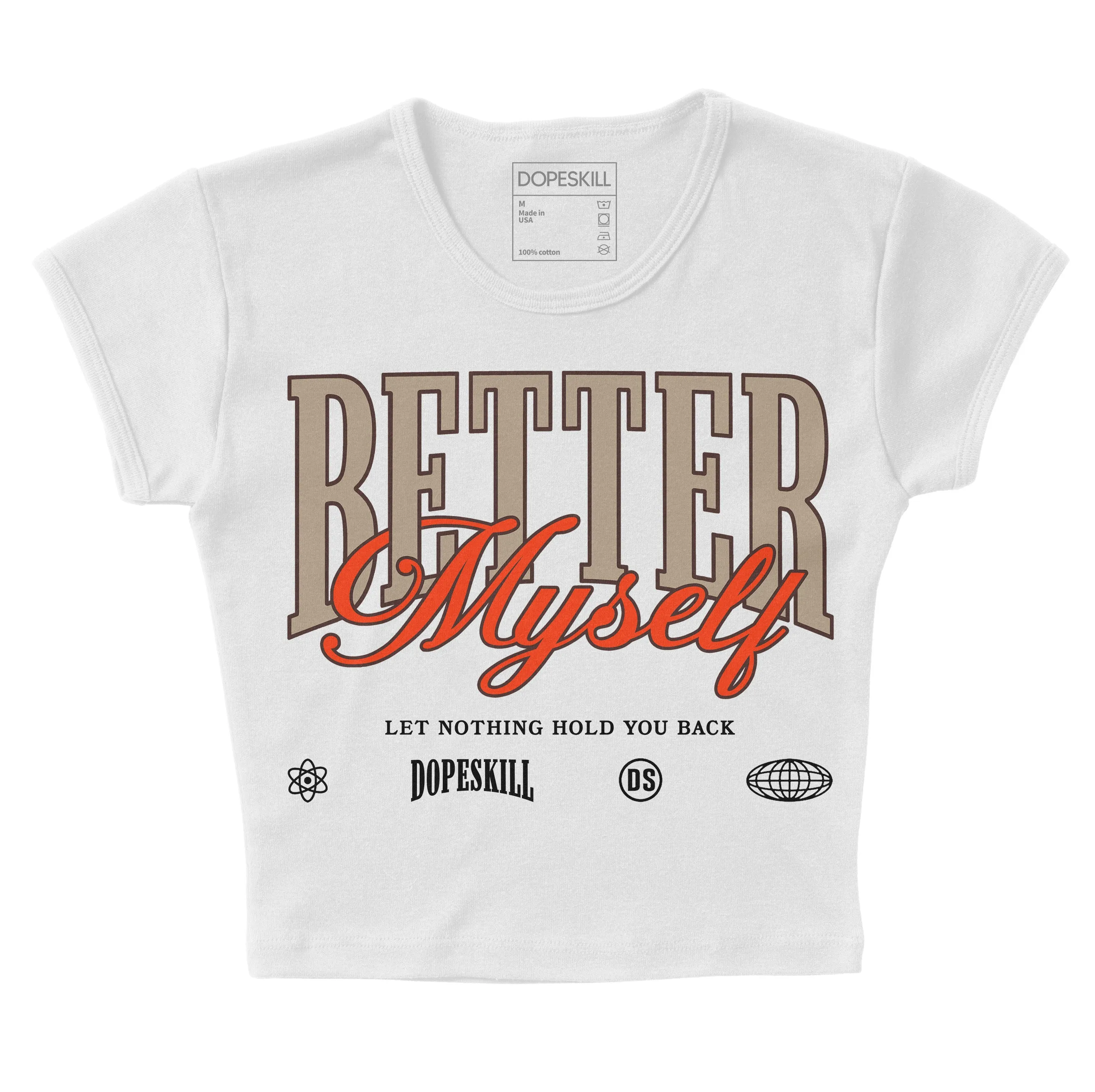 Latte 1s DopeSkill Women's Crop Top Better Myself Graphic sold by DopeSkill
