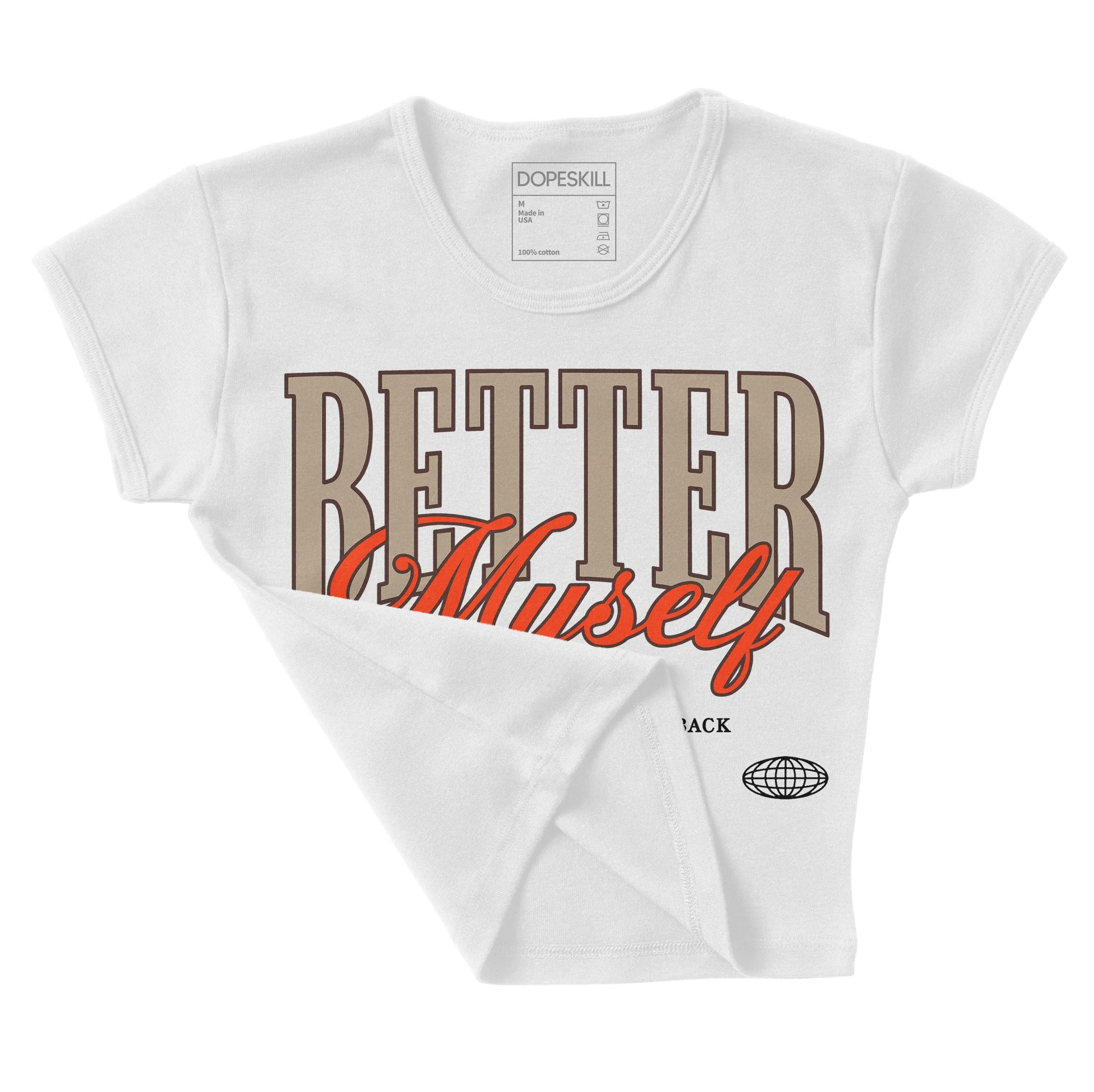 Latte 1s DopeSkill Women's Crop Top Better Myself Graphic sold by DopeSkill product image thumbnail 3