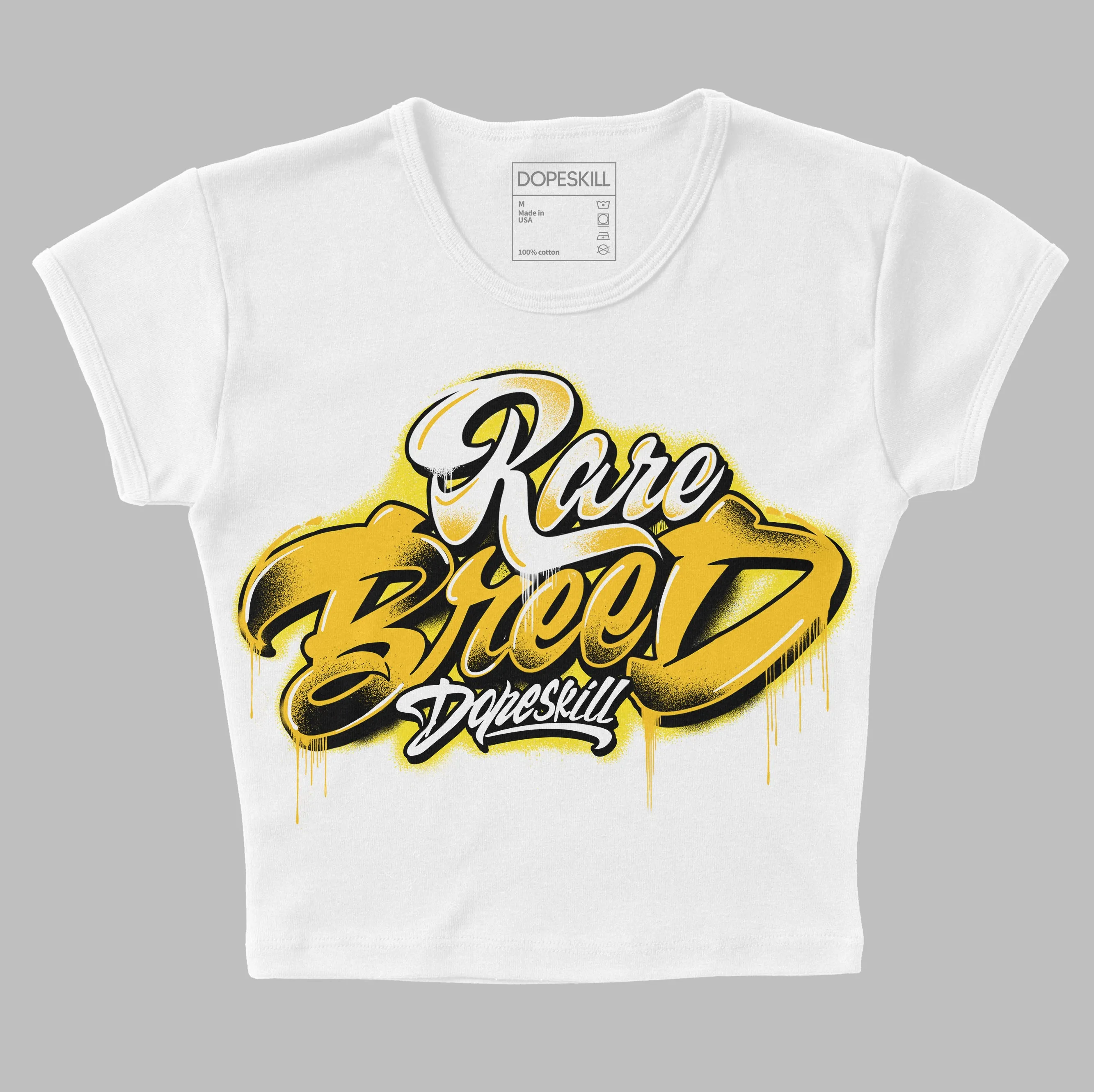 Vivid Sulfur 4s DopeSkill Women's Crop Top Rare Breed Type Graphic sold by DopeSkill
