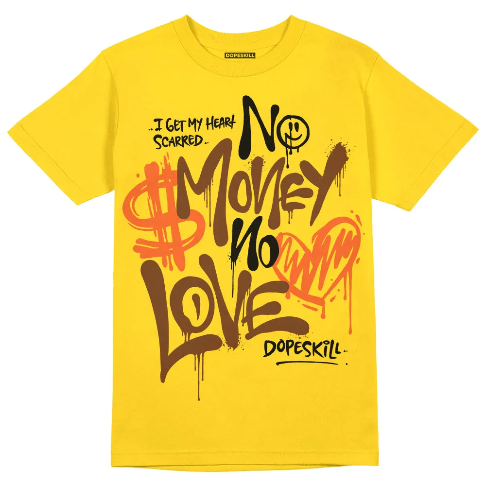 Yellow Collection DopeSkill Gold T-shirt No Money No Love Typo Graphic sold by DopeSkill