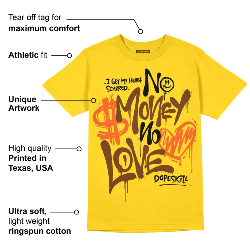 Yellow Collection DopeSkill Gold T-shirt No Money No Love Typo Graphic sold by DopeSkill product image thumbnail 2