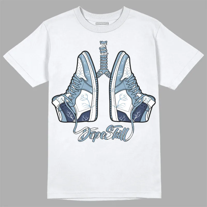 Diffused Blue Sail Grey White 1s DopeSkill T-Shirt Breathe Graphic sold by DopeSkill
