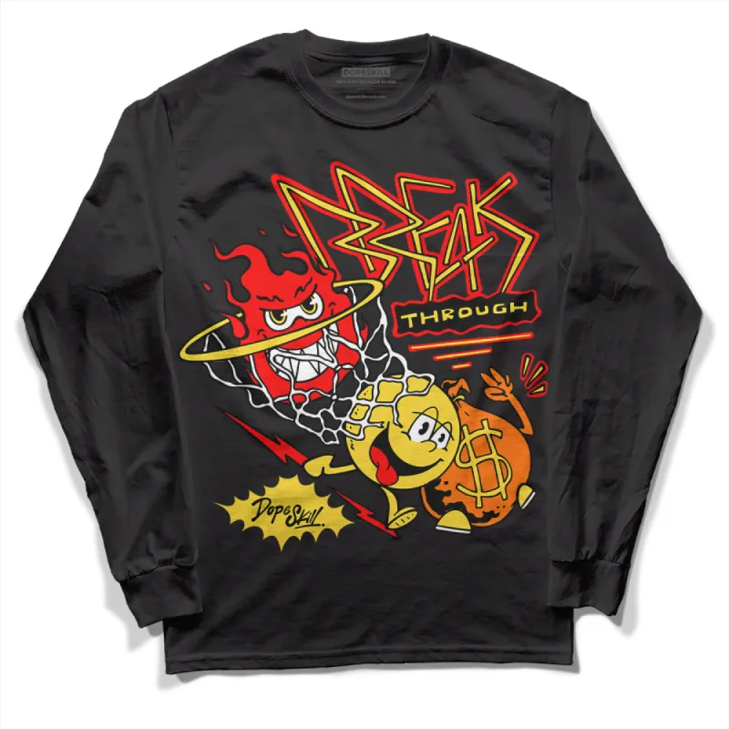 Black Tour Yellow AJ 4 Thunder DopeSkill Long Sleeve T-Shirt Thunder  Graphic sold by DopeSkill
