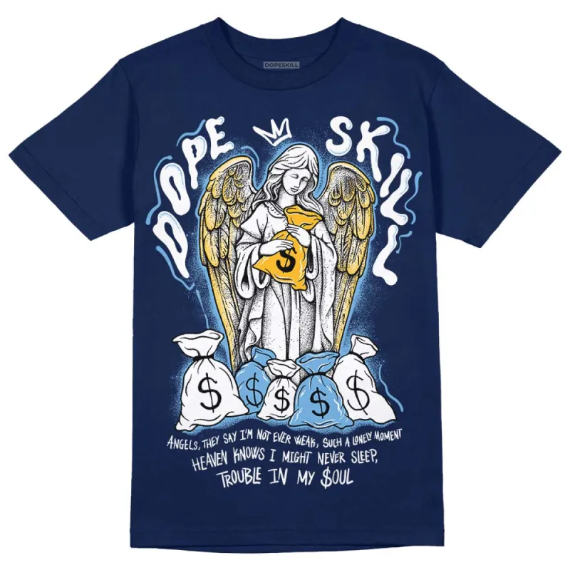 First In Flight 1s DopeSkill Navy T-shirt Angels Graphic sold by DopeSkill