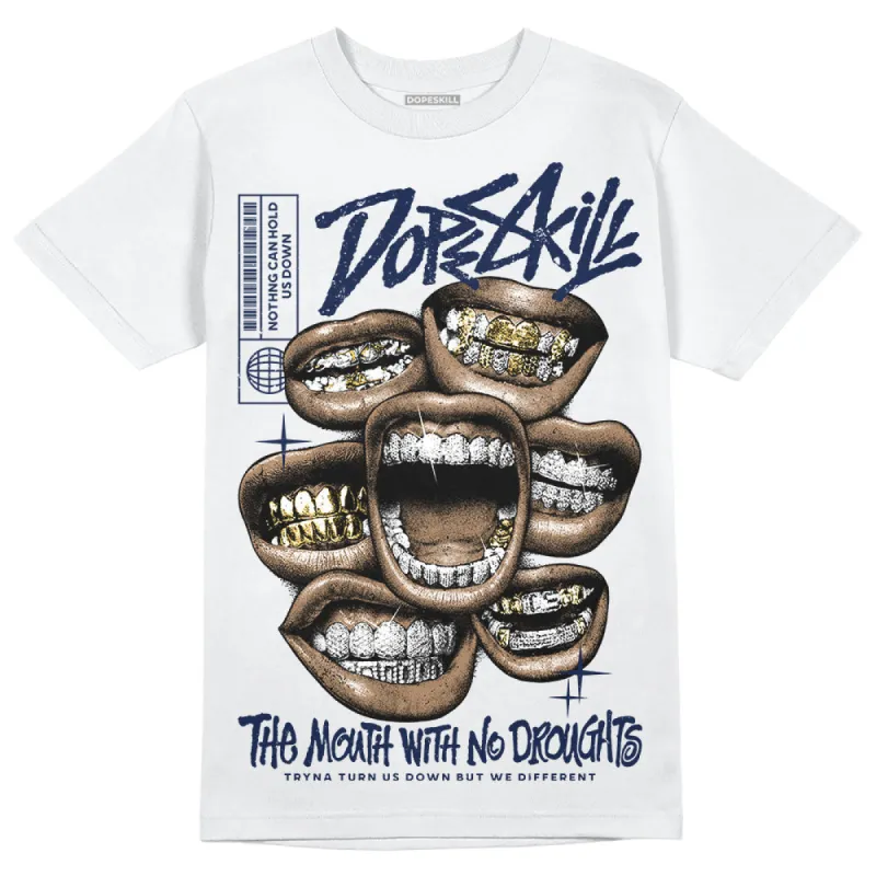 Midnight Navy 3s DopeSkill T-Shirt The Mouth With No Droughts Graphic sold by DopeSkill